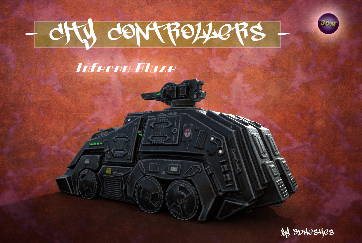 City Controllers - Inferno Blaze - PBR lowpoly Low-poly 3D model_11