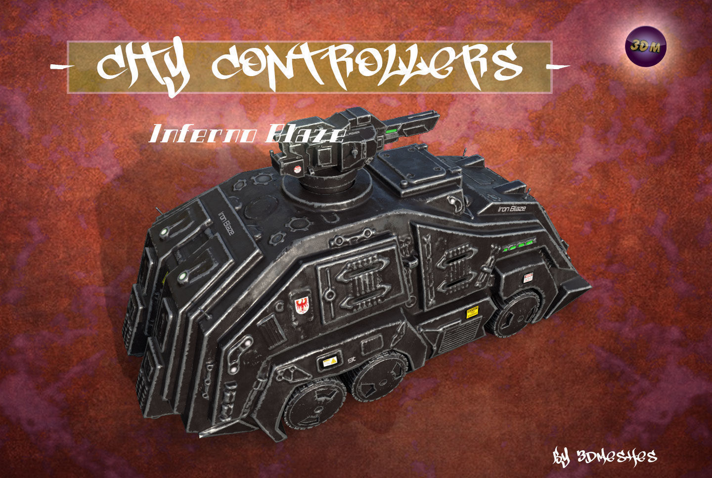 City Controllers - Inferno Blaze - PBR lowpoly Low-poly 3D model_9