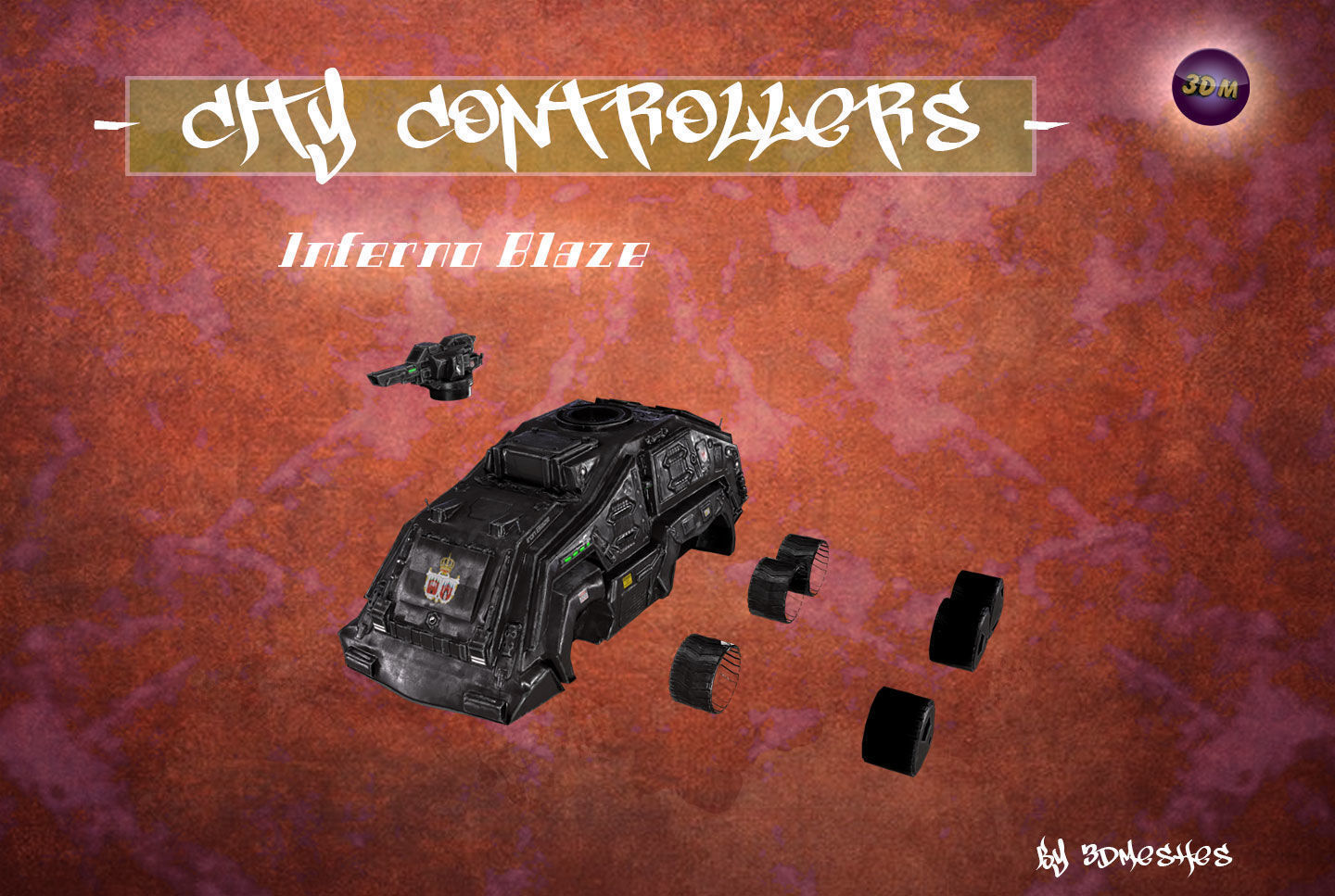 City Controllers - Inferno Blaze - PBR lowpoly Low-poly 3D model_16