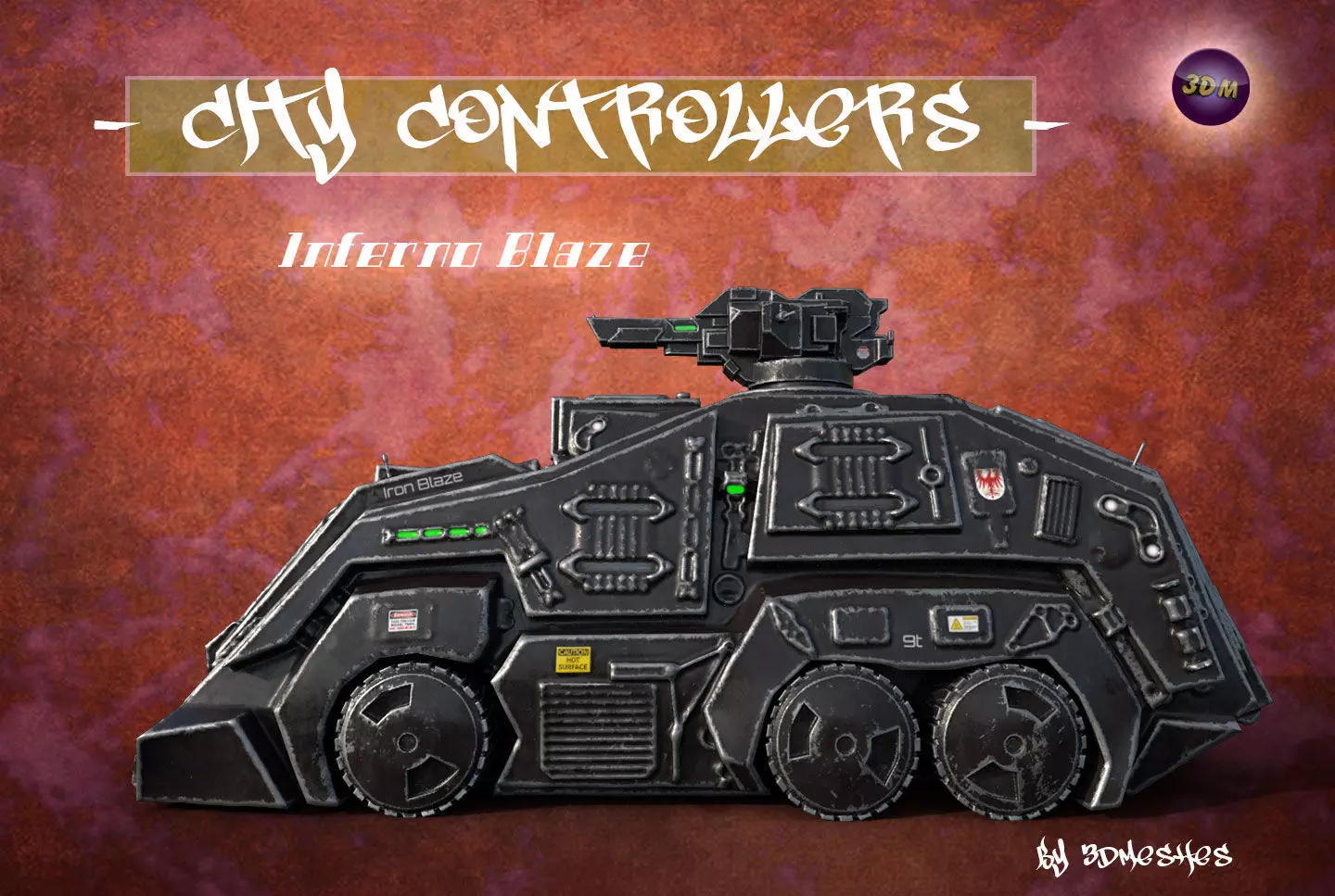 City Controllers - Inferno Blaze - PBR lowpoly Low-poly 3D model_0