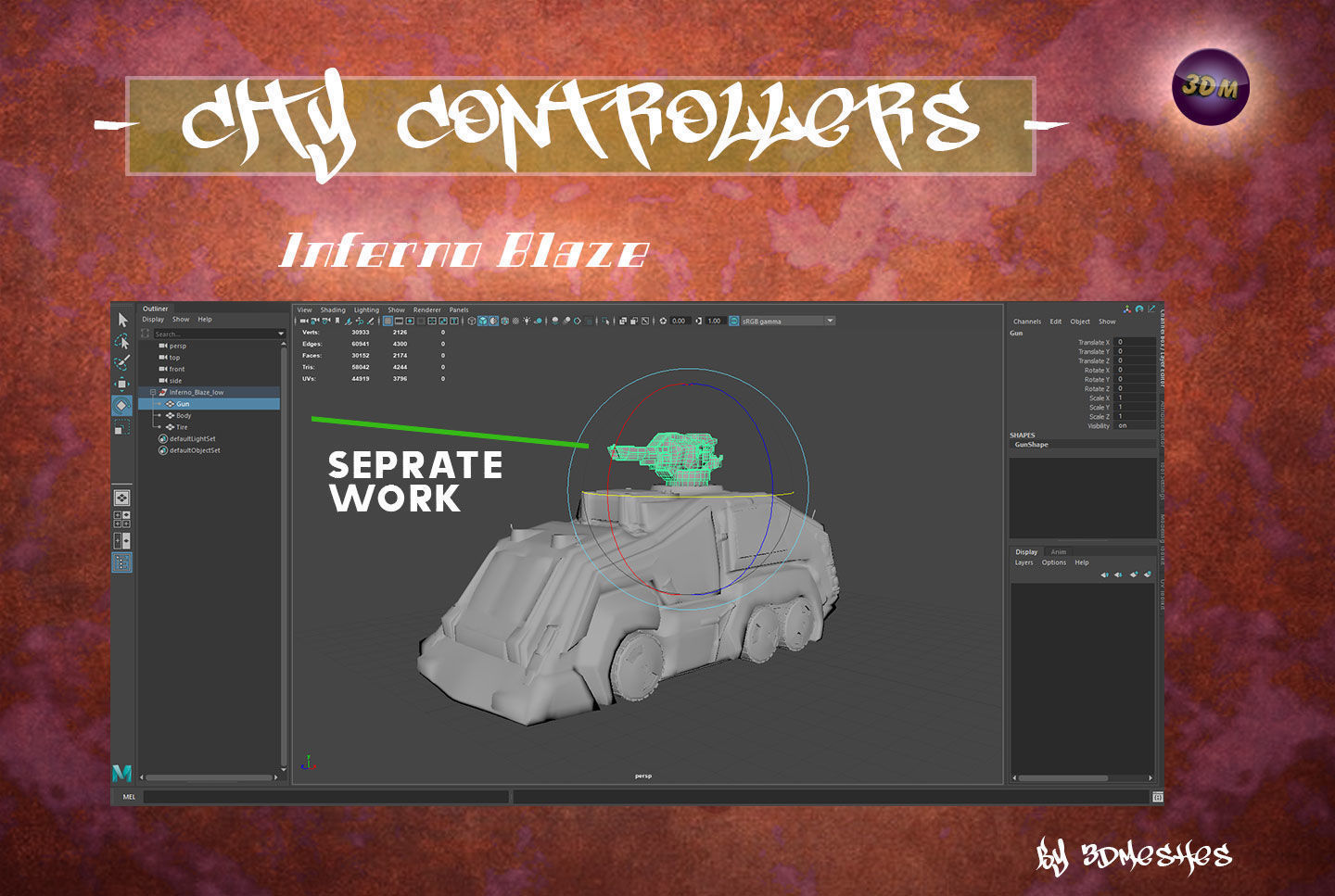 City Controllers - Inferno Blaze - PBR lowpoly Low-poly 3D model_24