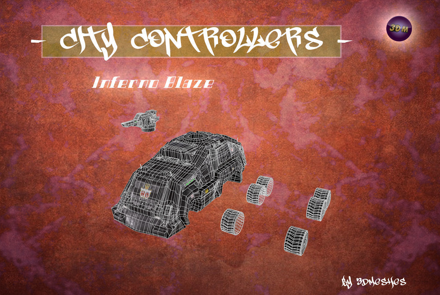 City Controllers - Inferno Blaze - PBR lowpoly Low-poly 3D model_17