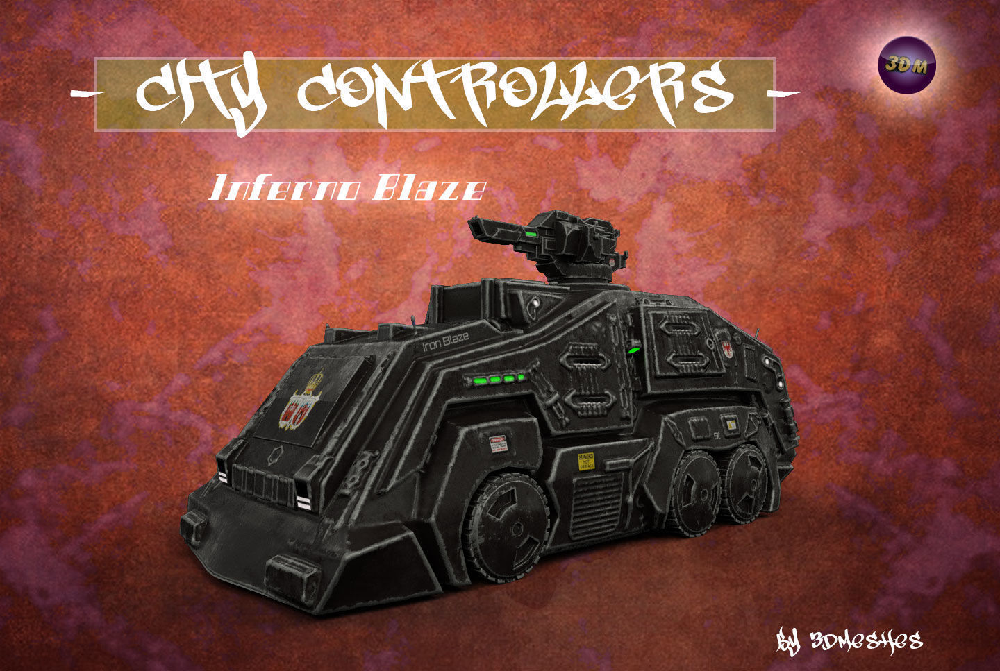 City Controllers - Inferno Blaze - PBR lowpoly Low-poly 3D model_2