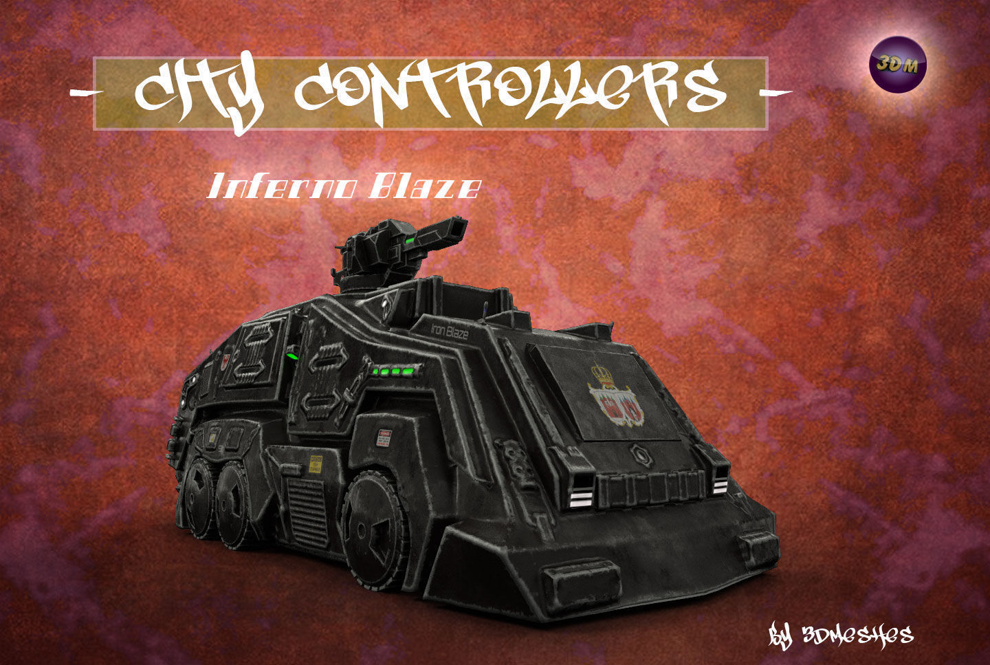 City Controllers - Inferno Blaze - PBR lowpoly Low-poly 3D model_3