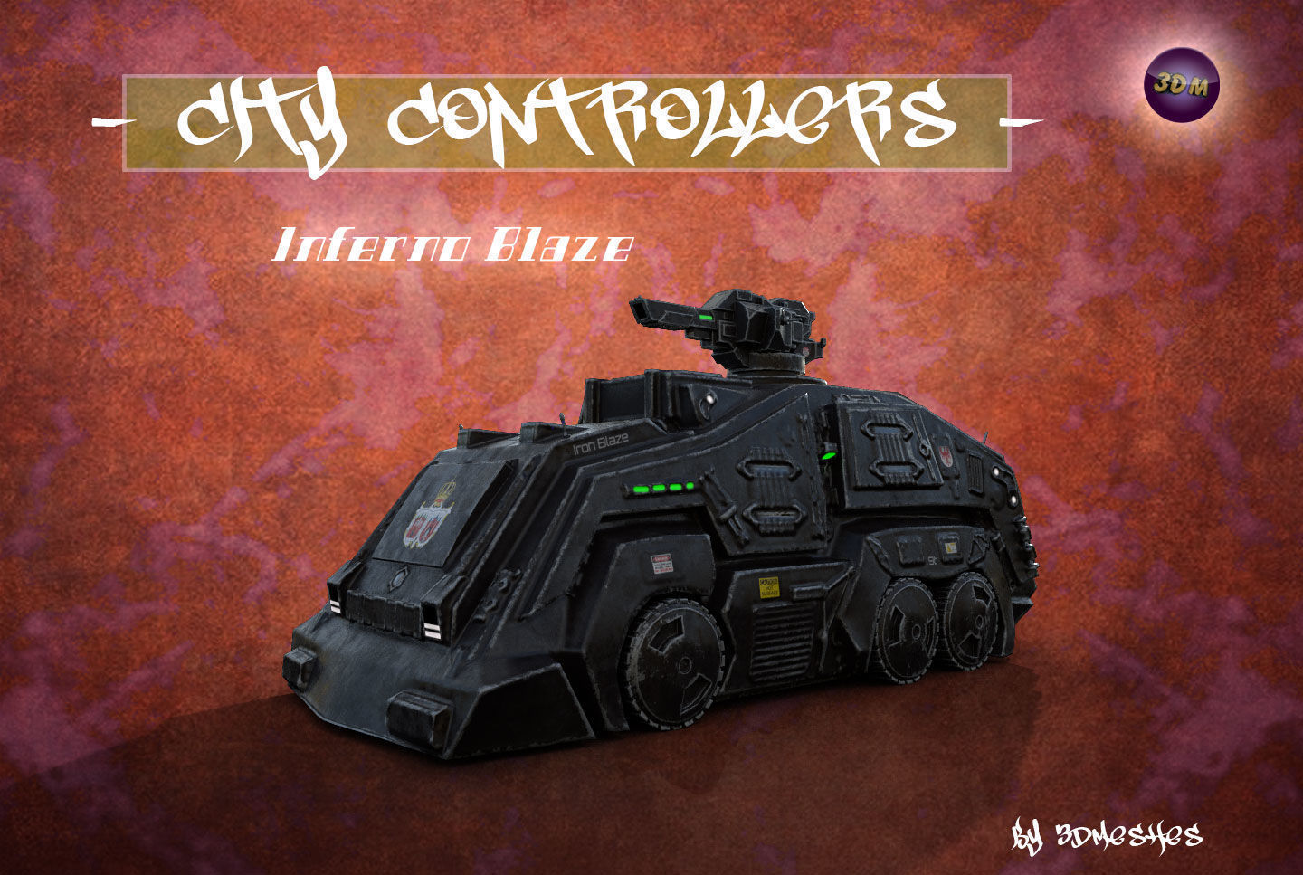 City Controllers - Inferno Blaze - PBR lowpoly Low-poly 3D model_14