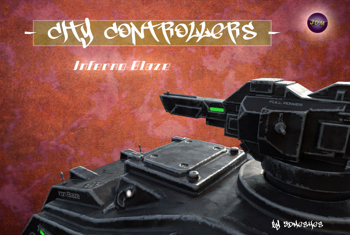 City Controllers - Inferno Blaze - PBR lowpoly Low-poly 3D model_5