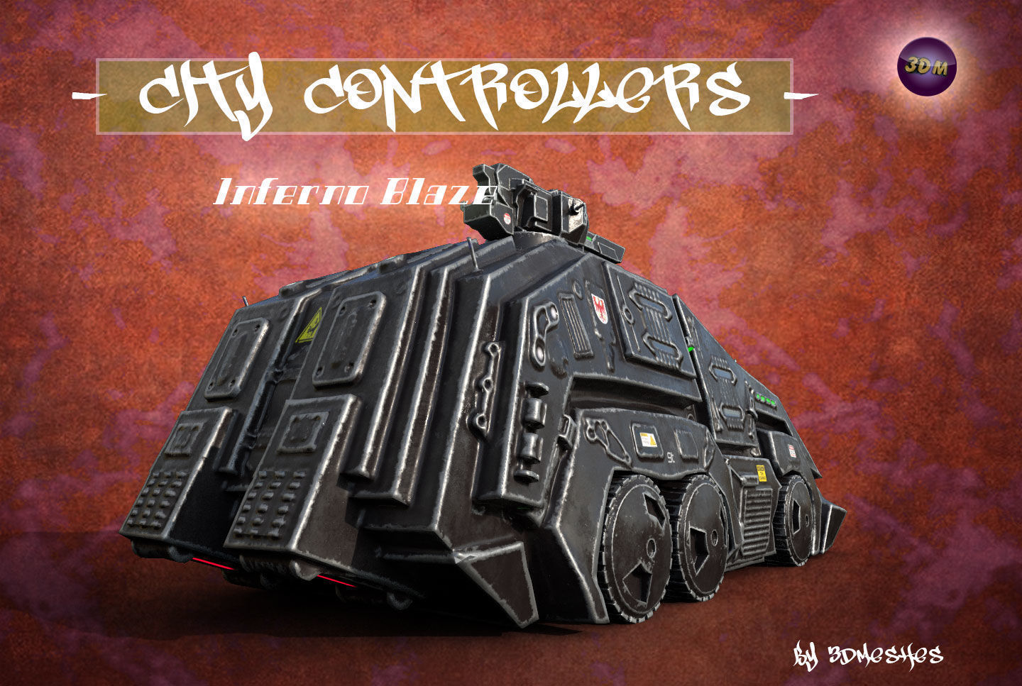 City Controllers - Inferno Blaze - PBR lowpoly Low-poly 3D model_10