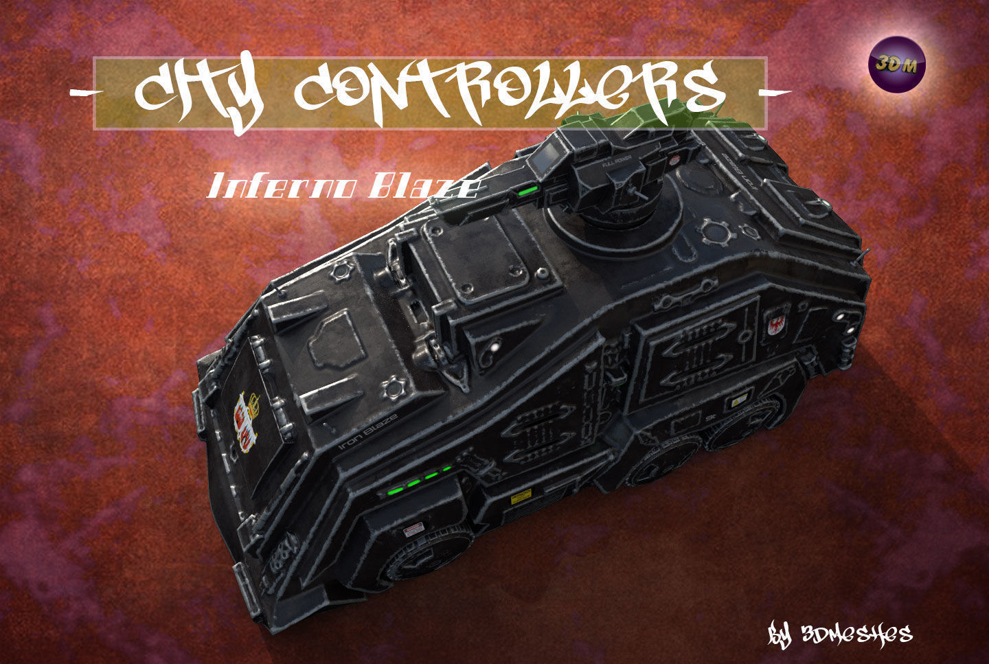 City Controllers - Inferno Blaze - PBR lowpoly Low-poly 3D model_7