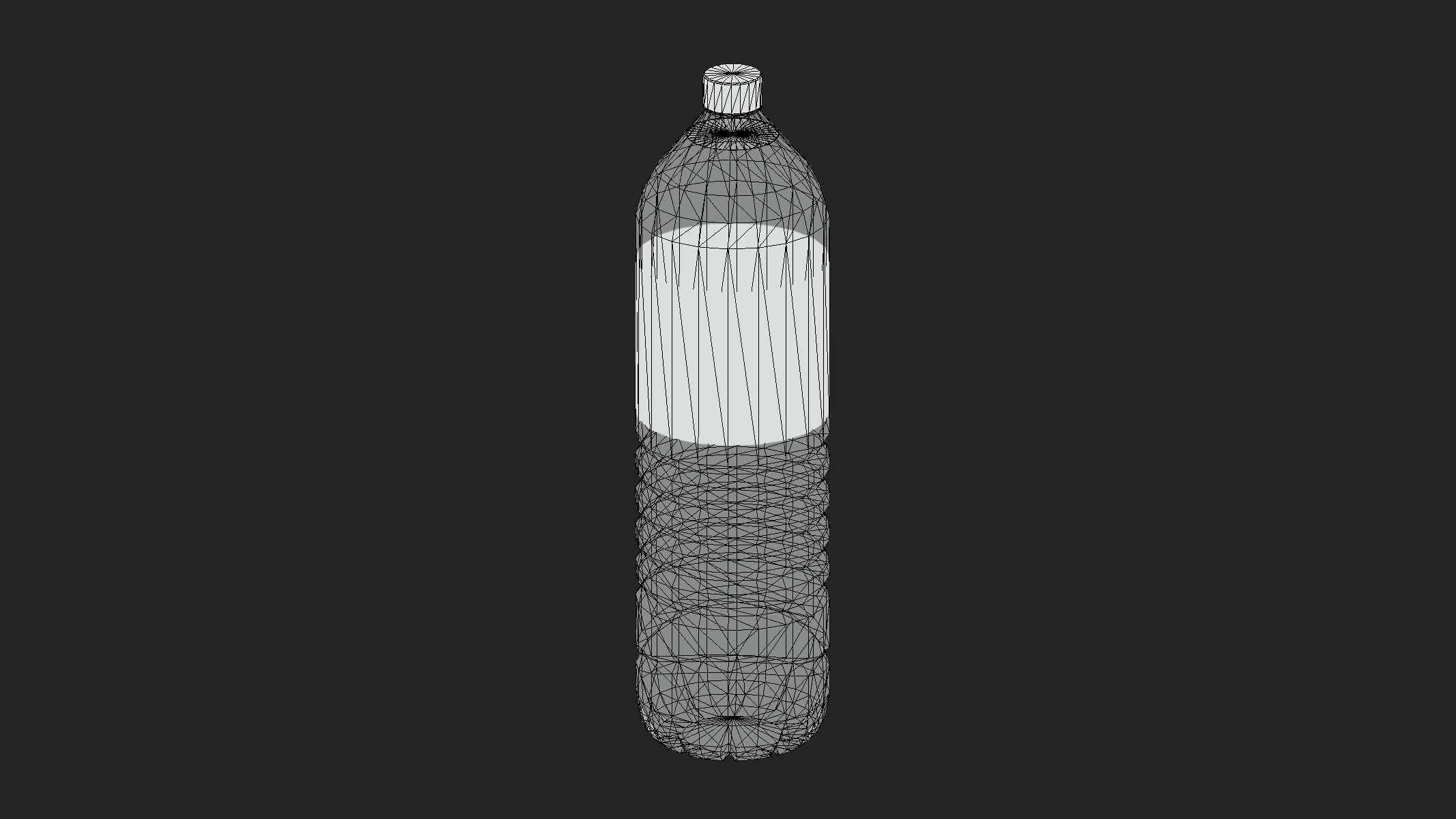Water Bottle 16OZ Low Poly Low-poly 3D model_7