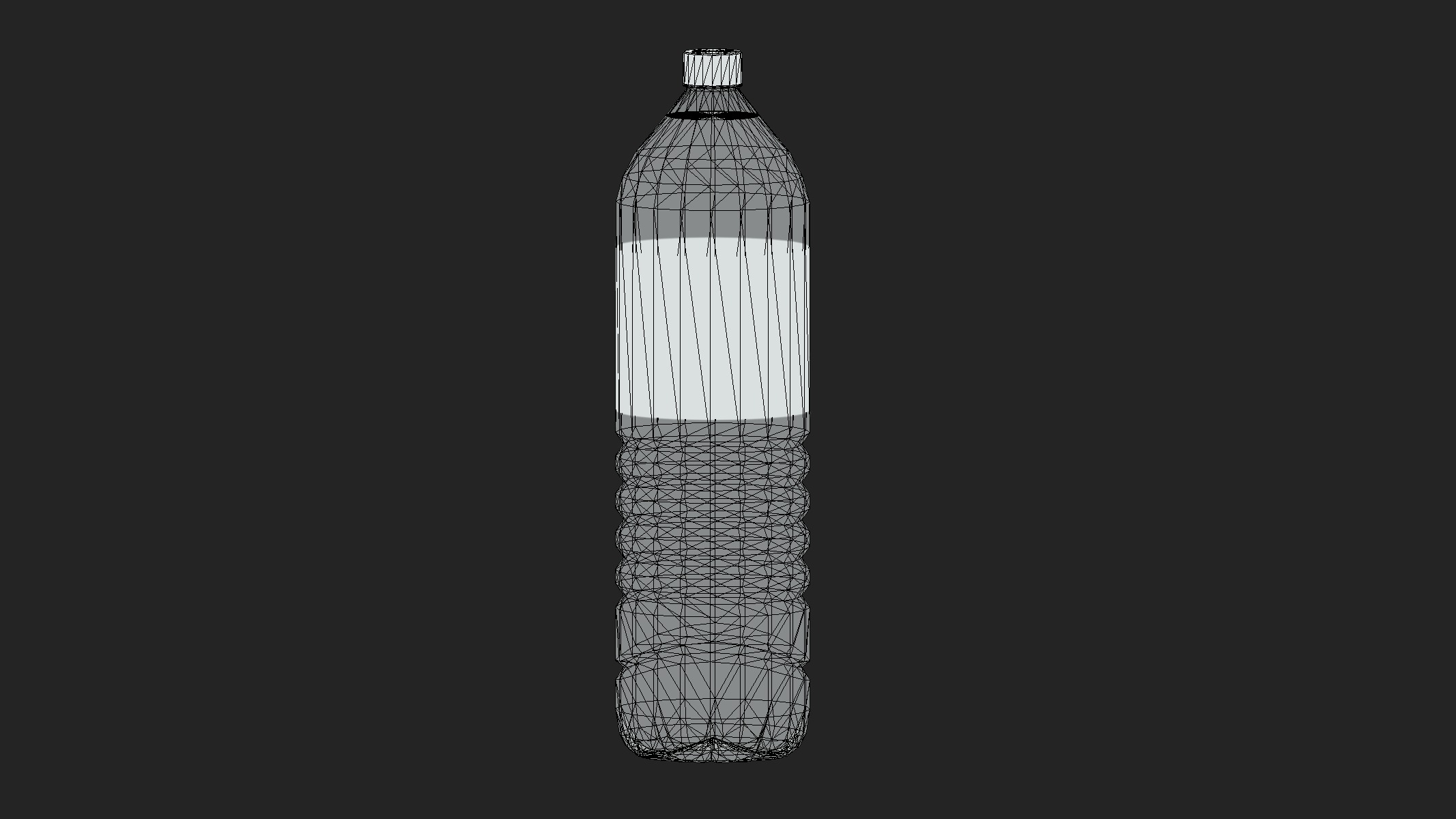 Water Bottle 16OZ Low Poly Low-poly 3D model_1