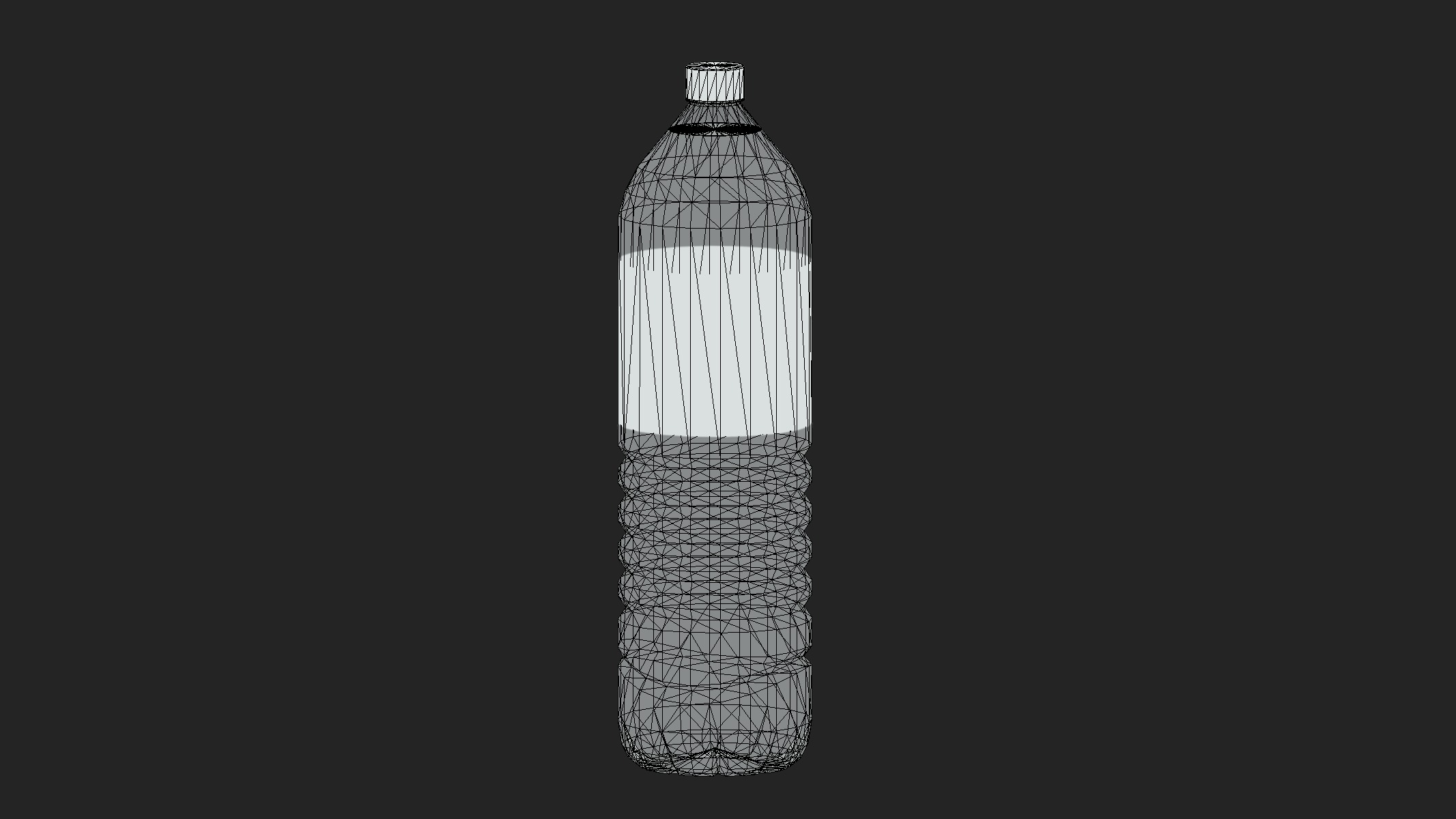 Water Bottle 16OZ Low Poly Low-poly 3D model_3