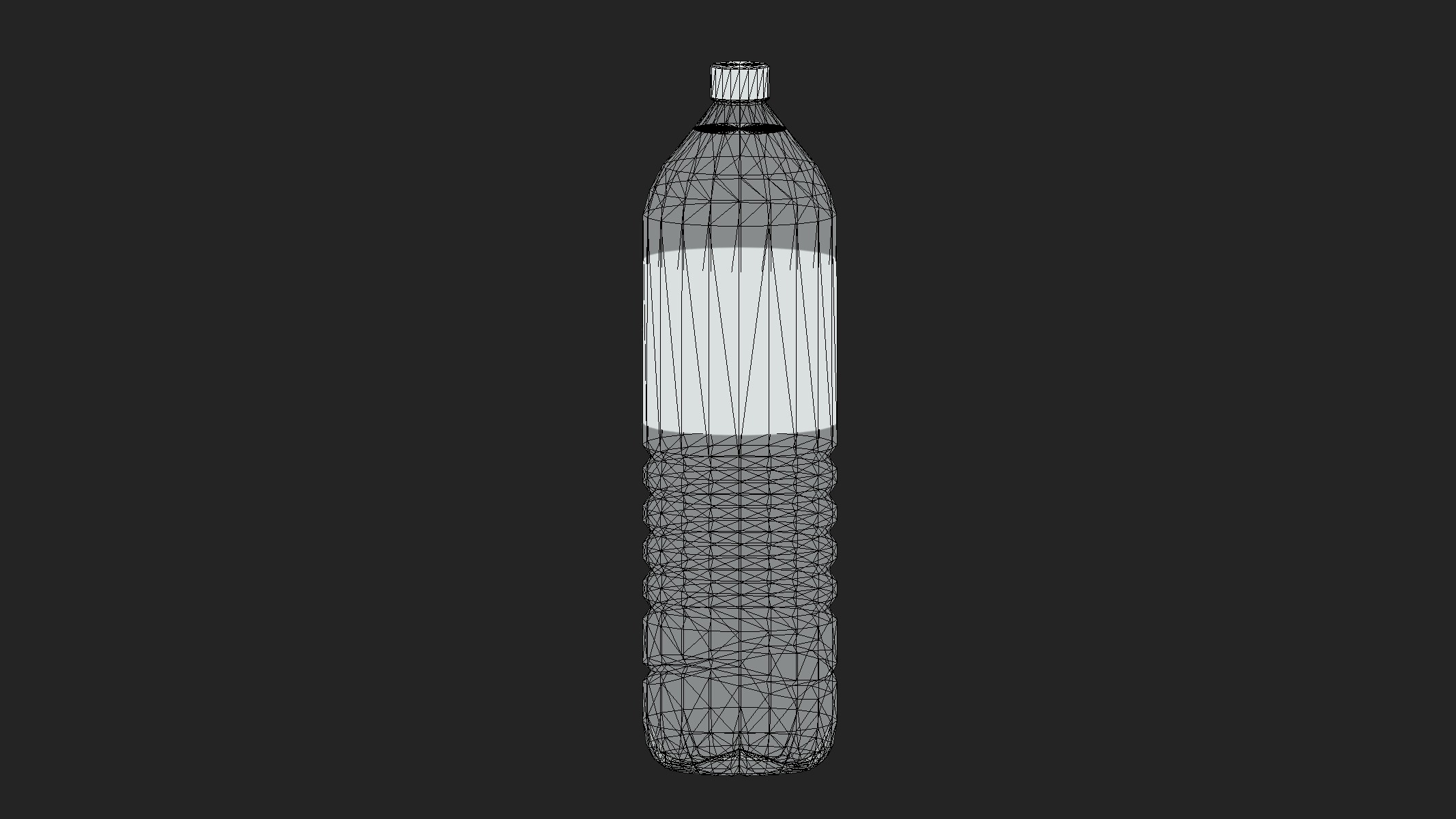 Water Bottle 16OZ Low Poly Low-poly 3D model_5