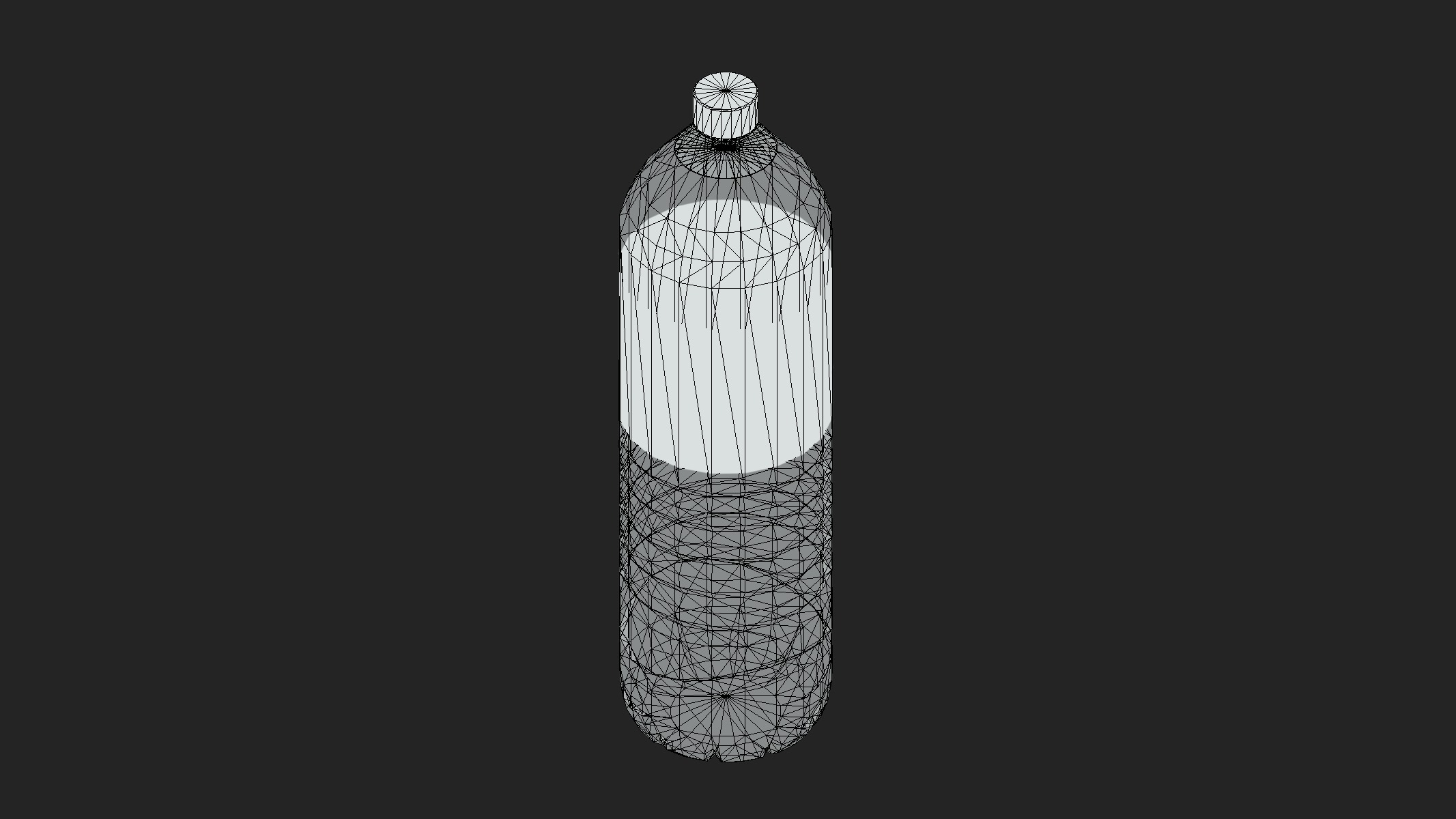 Water Bottle 16OZ Low Poly Low-poly 3D model_9
