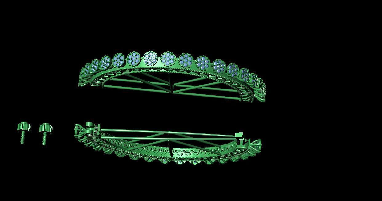 pacheli diamond bangles 3D print model_8