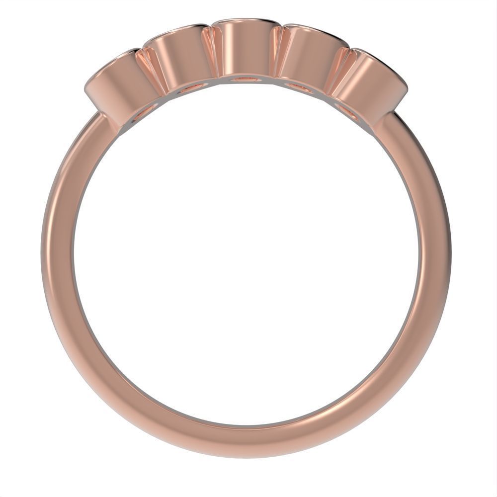 Round cut bezel ring N9 3D print model_15