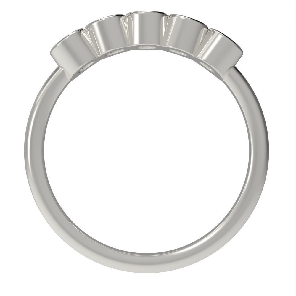 Round cut bezel ring N9 3D print model_9