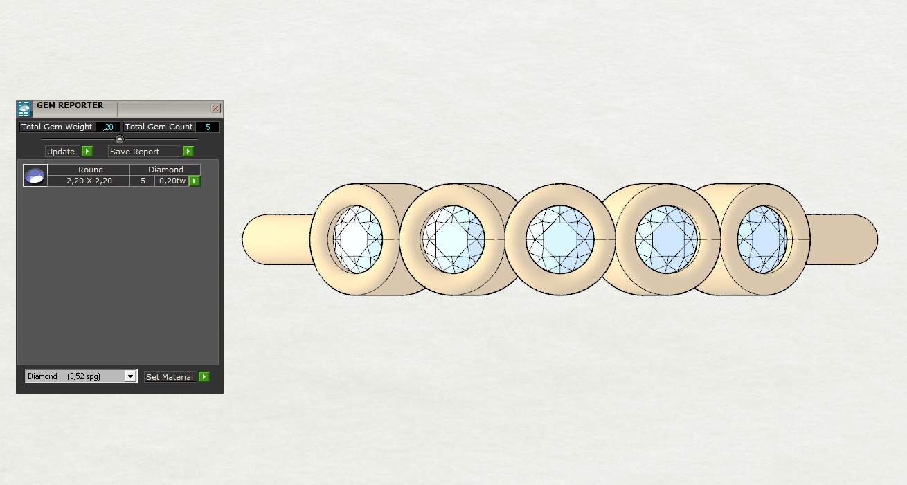 Round cut bezel ring N9 3D print model_4