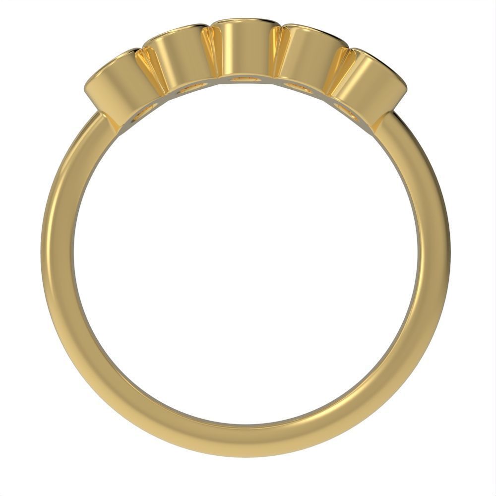 Round cut bezel ring N9 3D print model_12