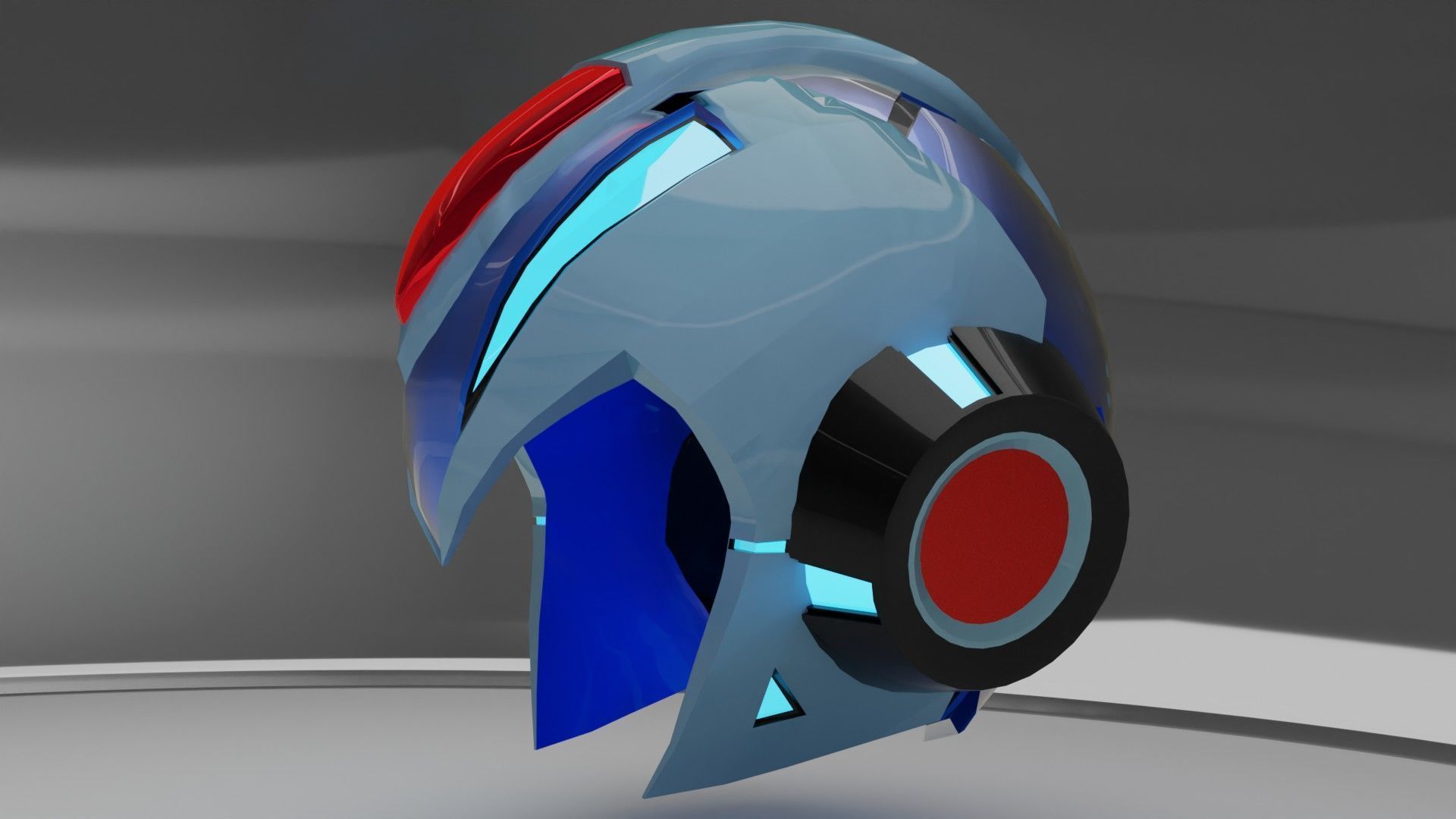 Megaman X Version Ka Helmet 3D model_8