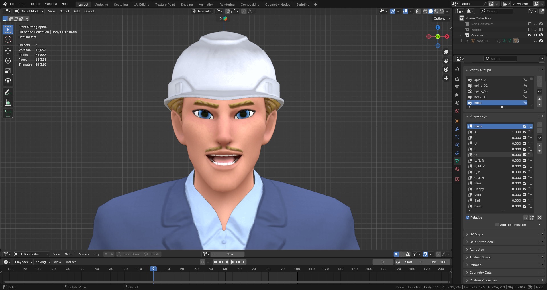 Construction Jobs - Project Owner Low-poly 3D model_10
