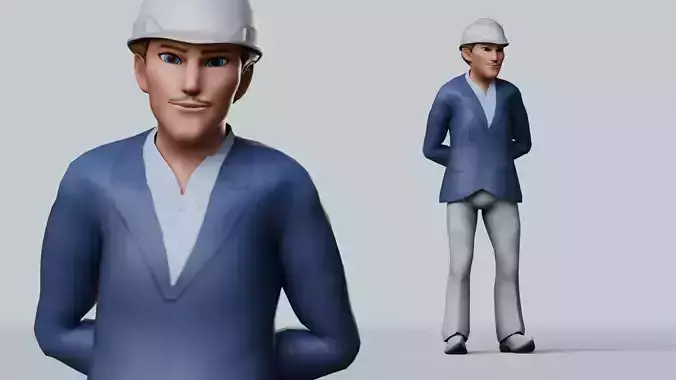 Construction Jobs - Project Owner Low-poly 3D model