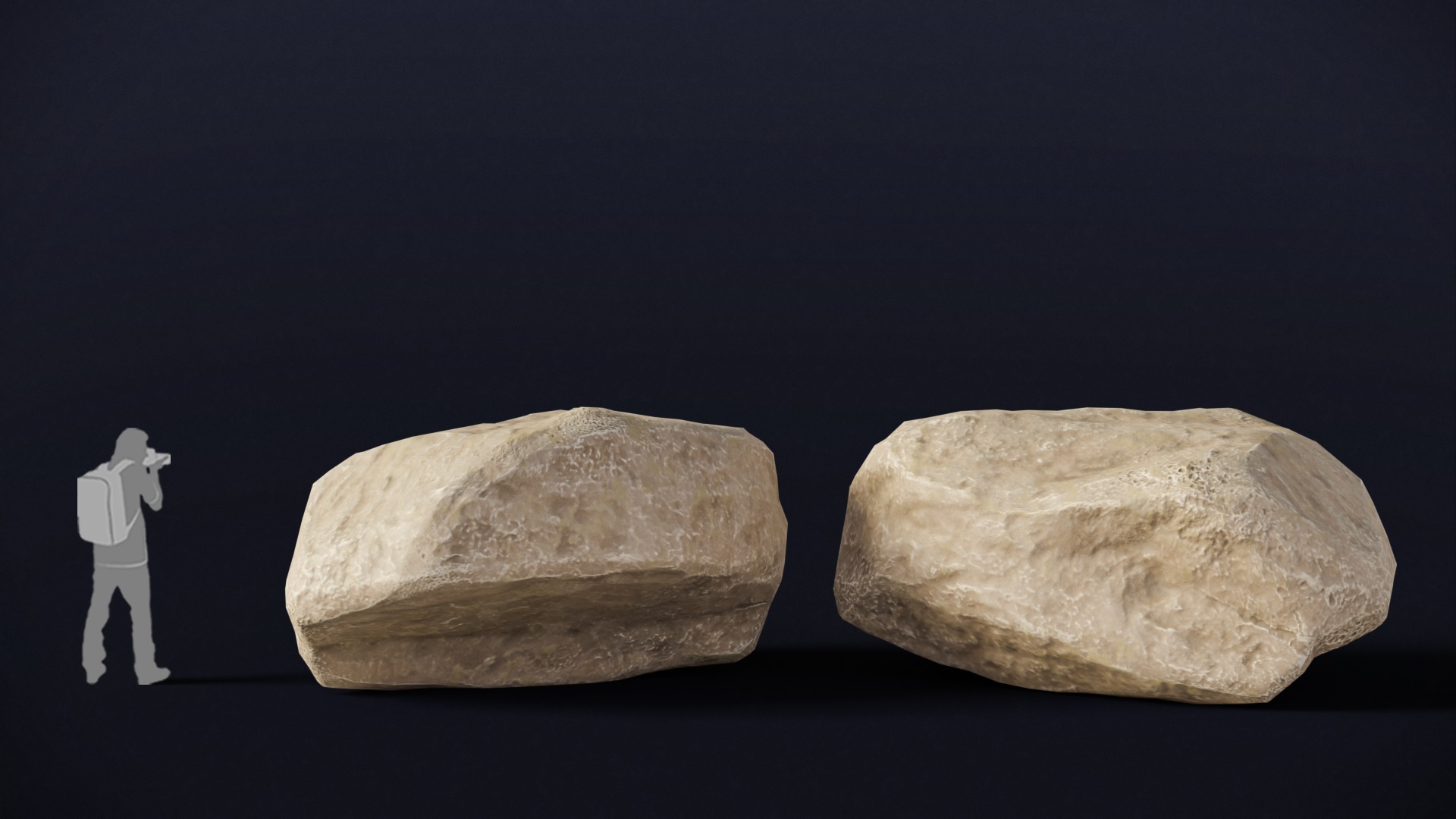 15 Stylized Grey Rocks Low Poly 3D Assets for Games and VR Low-poly 3D model_7