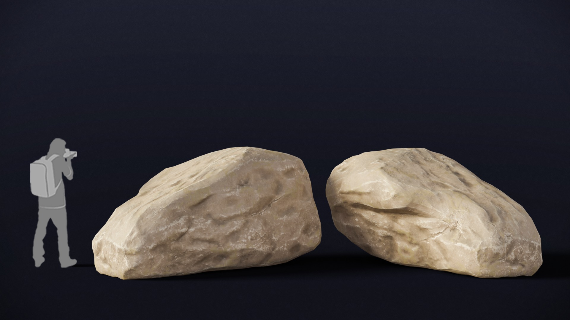 15 Stylized Grey Rocks Low Poly 3D Assets for Games and VR Low-poly 3D model_9