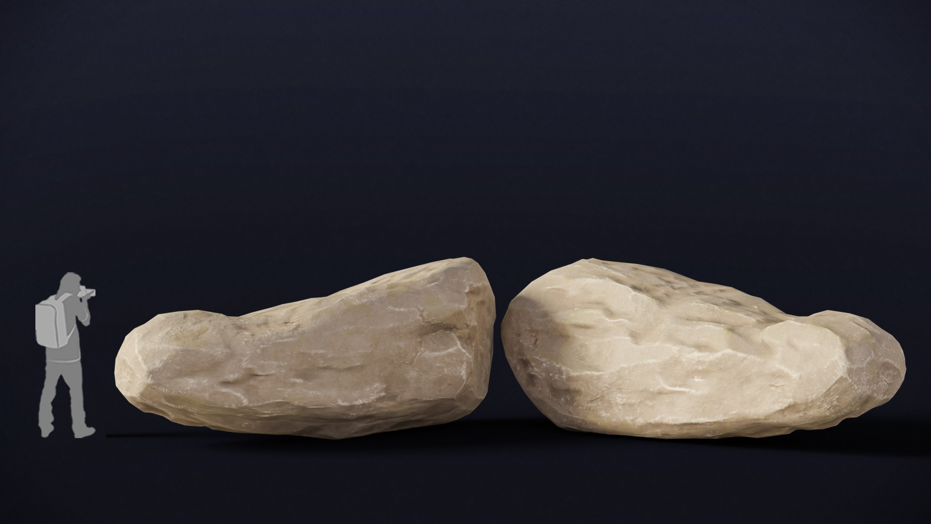 15 Stylized Grey Rocks Low Poly 3D Assets for Games and VR Low-poly 3D model_12