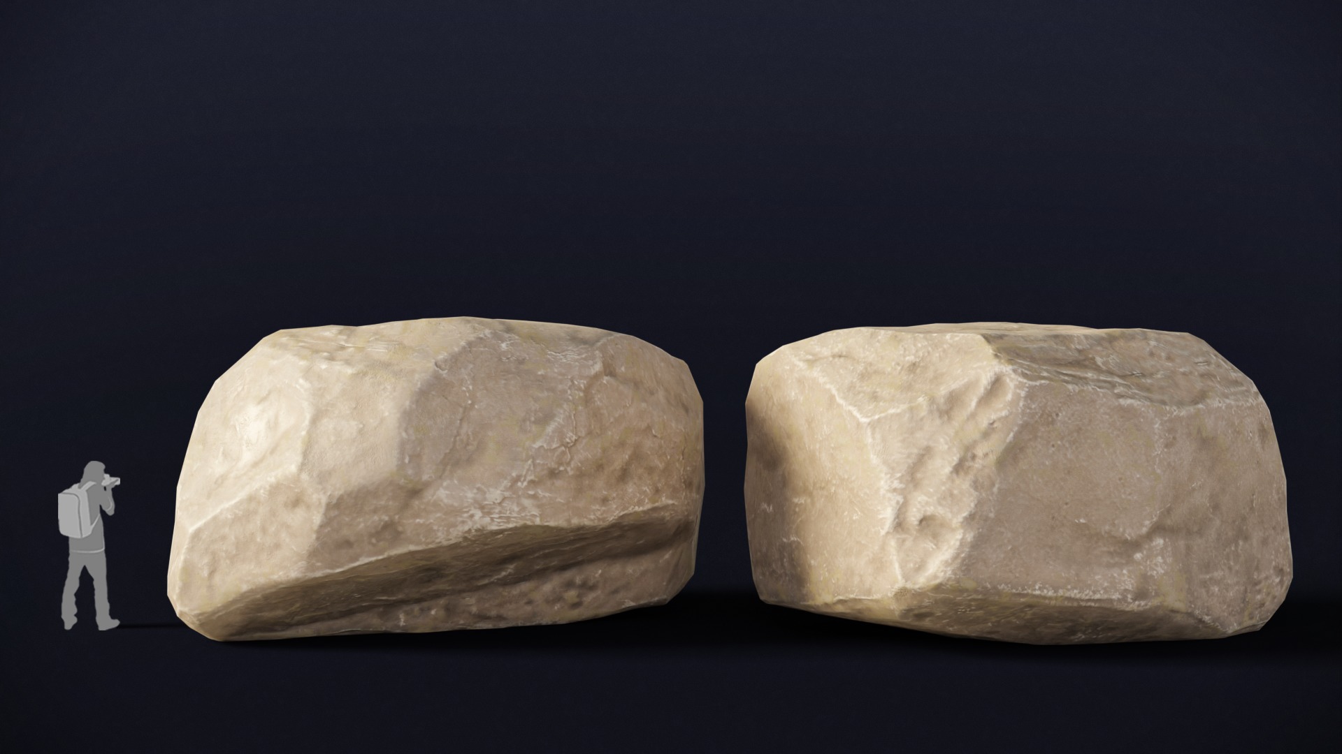 15 Stylized Grey Rocks Low Poly 3D Assets for Games and VR Low-poly 3D model_3