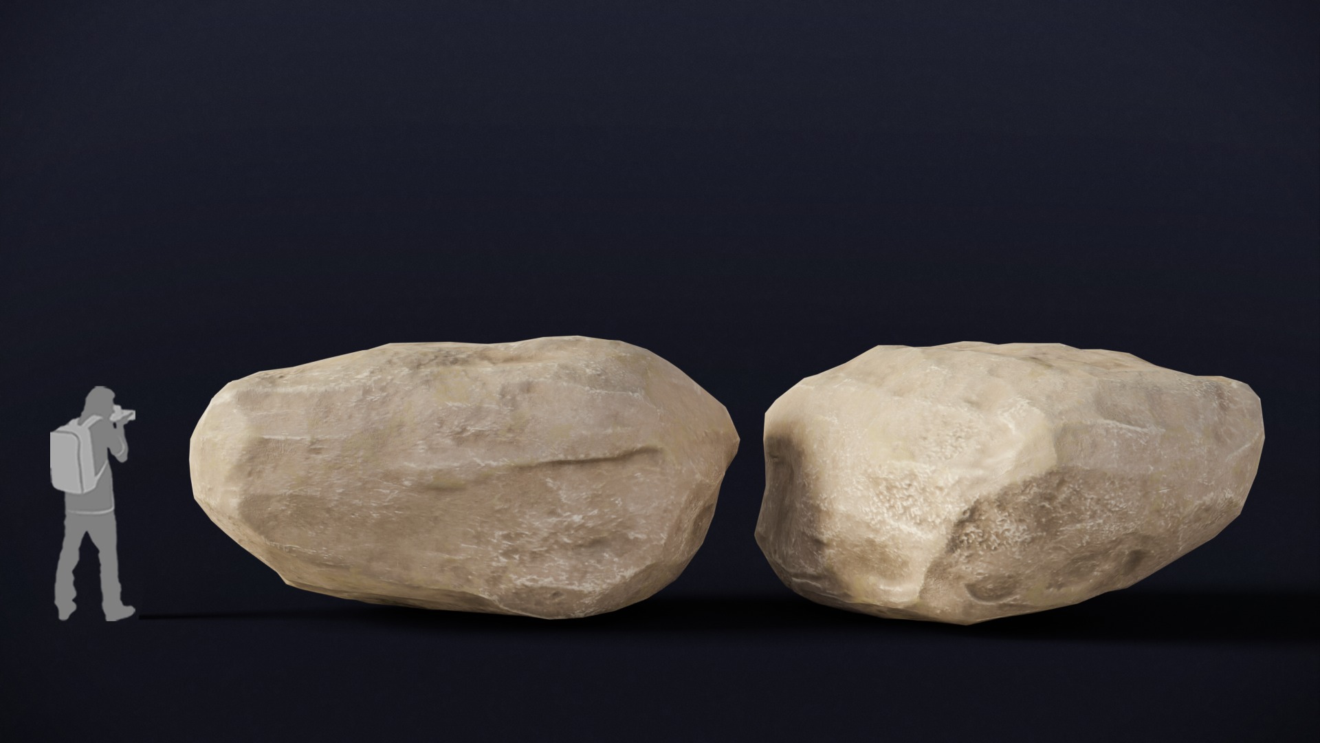 15 Stylized Grey Rocks Low Poly 3D Assets for Games and VR Low-poly 3D model_13