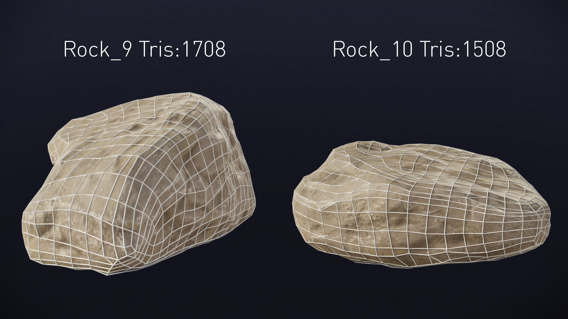 15 Stylized Grey Rocks Low Poly 3D Assets for Games and VR Low-poly 3D model_21
