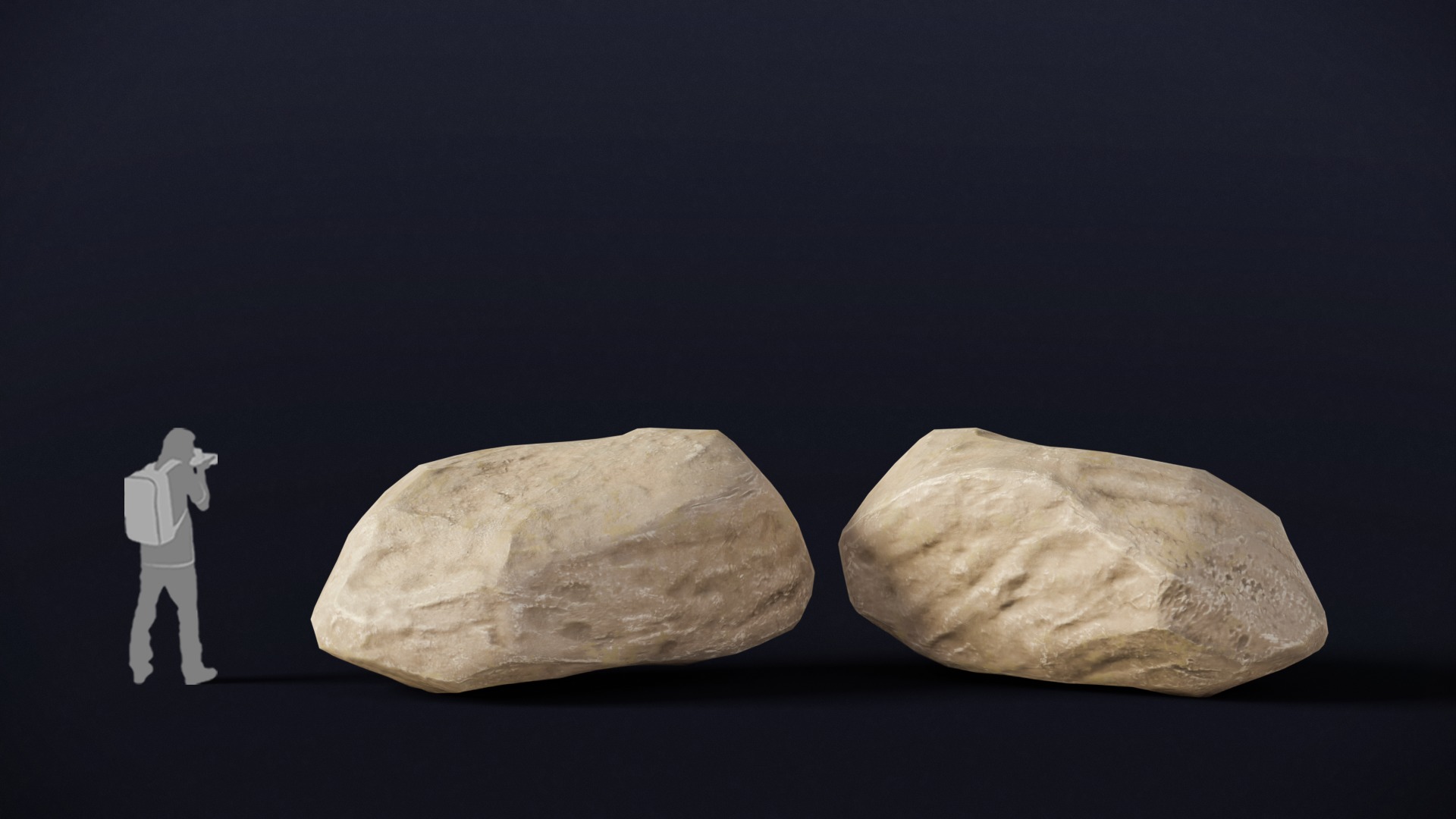 15 Stylized Grey Rocks Low Poly 3D Assets for Games and VR Low-poly 3D model_6