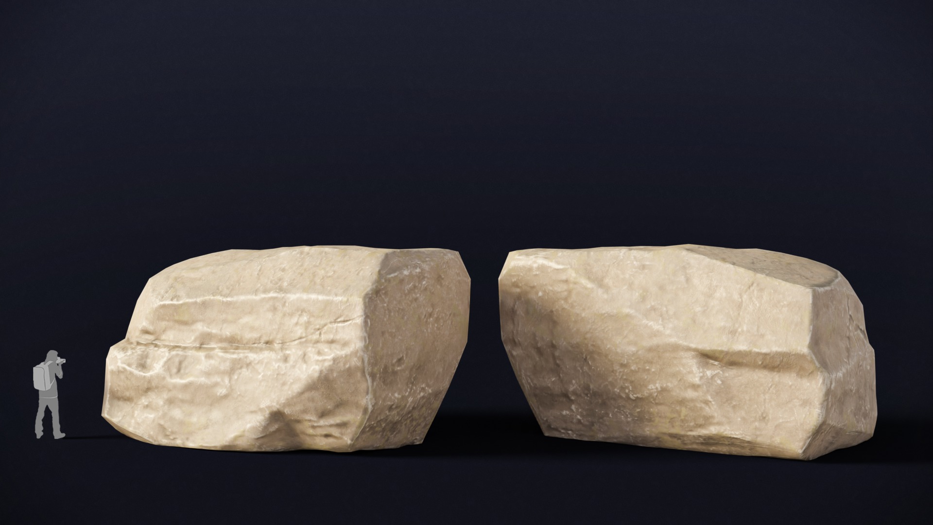 15 Stylized Grey Rocks Low Poly 3D Assets for Games and VR Low-poly 3D model_2