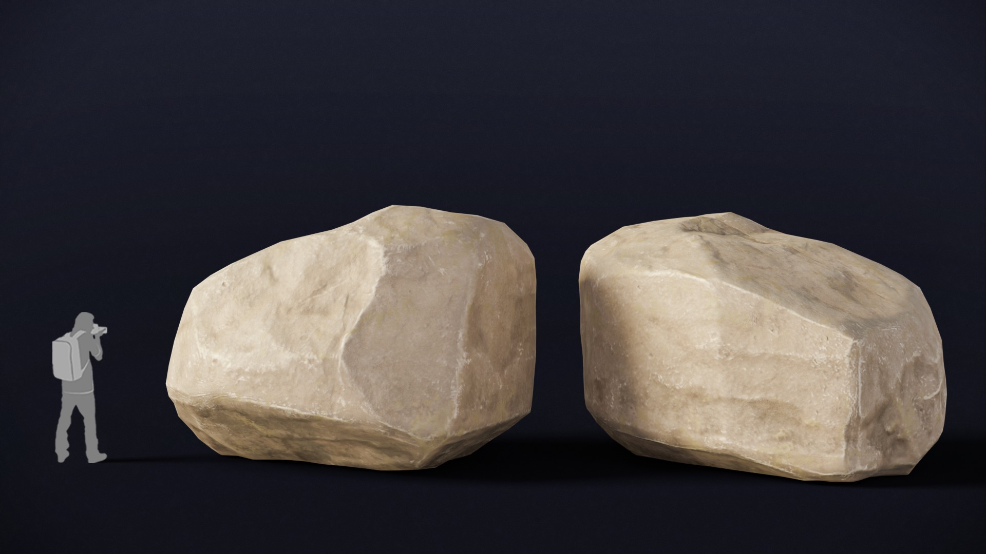 15 Stylized Grey Rocks Low Poly 3D Assets for Games and VR Low-poly 3D model_5