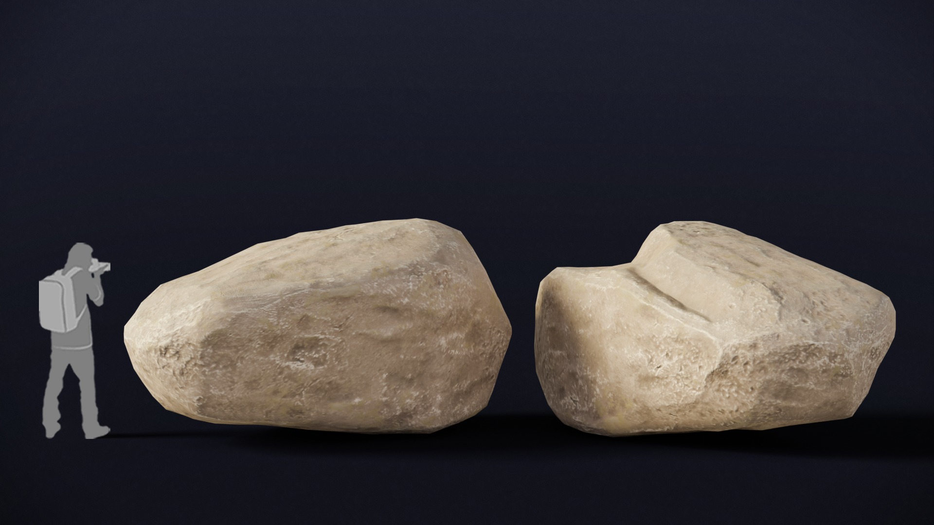 15 Stylized Grey Rocks Low Poly 3D Assets for Games and VR Low-poly 3D model_15