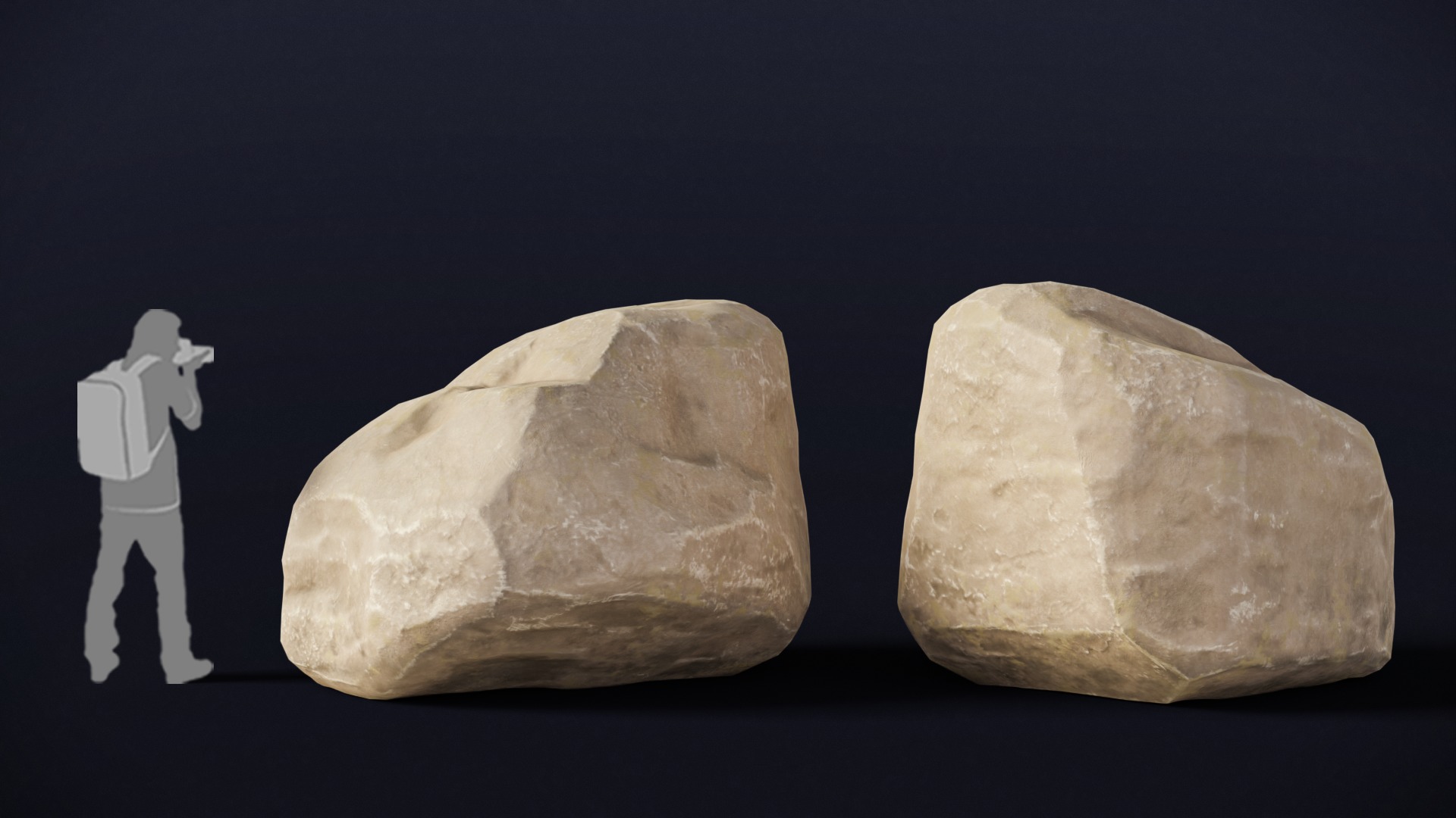 15 Stylized Grey Rocks Low Poly 3D Assets for Games and VR Low-poly 3D model_8