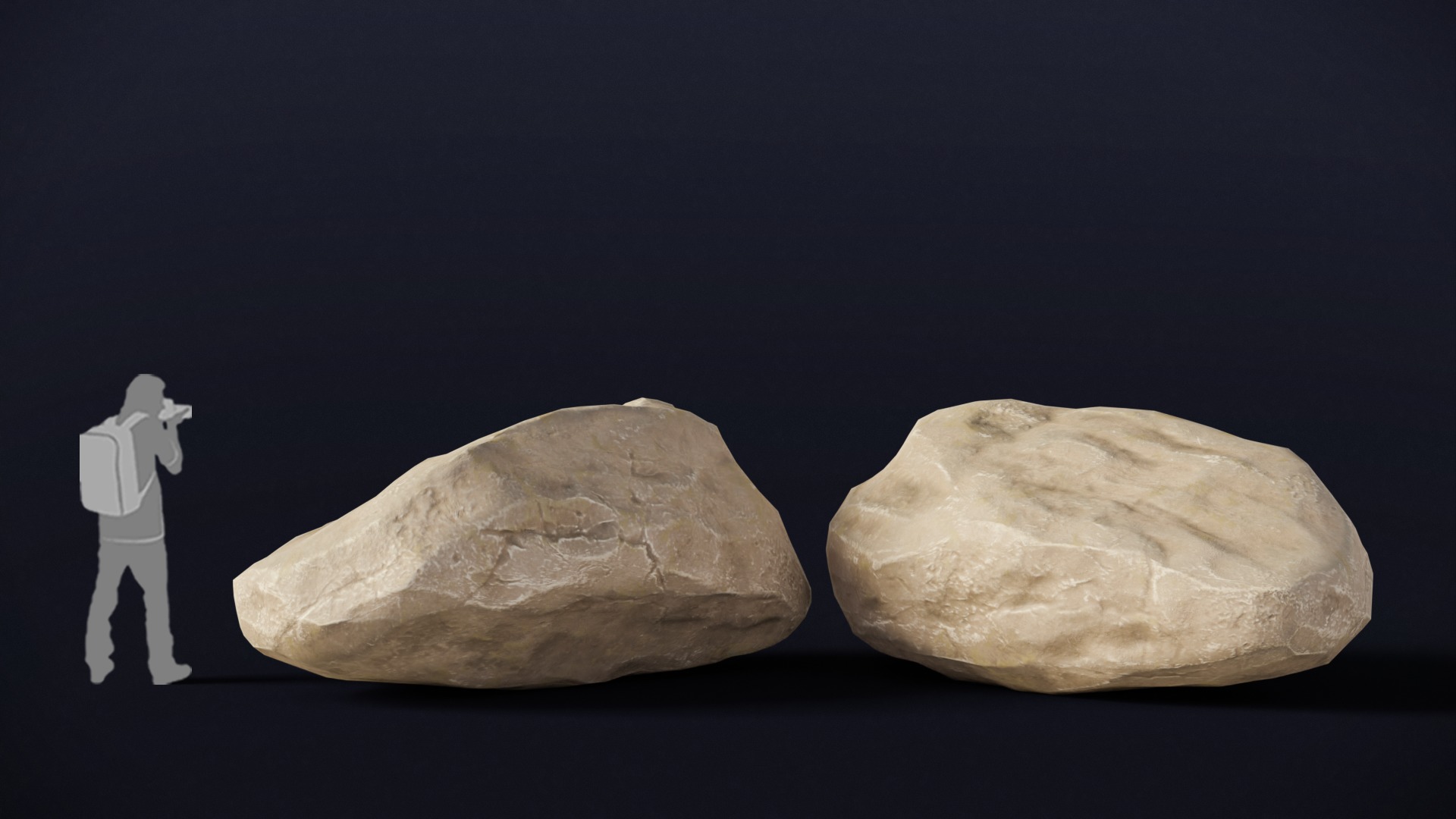 15 Stylized Grey Rocks Low Poly 3D Assets for Games and VR Low-poly 3D model_10