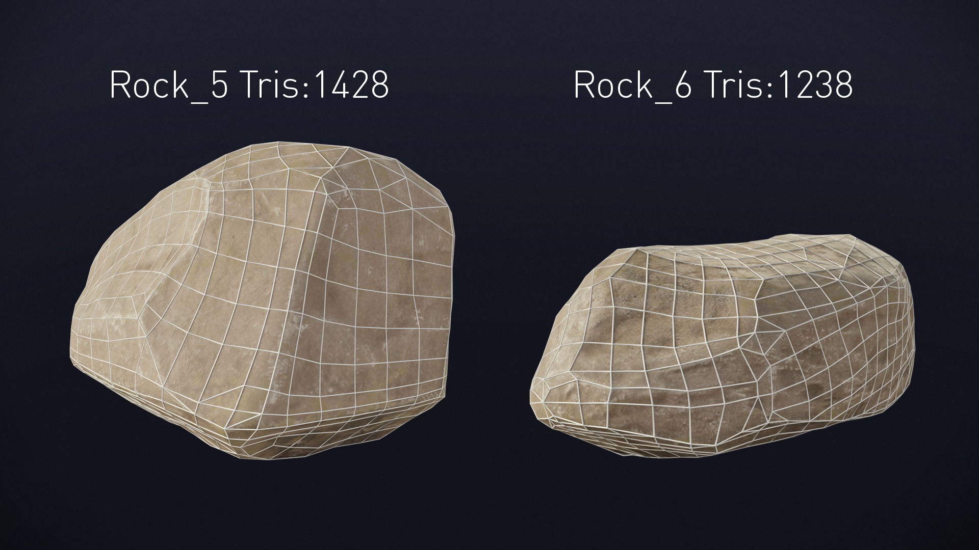 15 Stylized Grey Rocks Low Poly 3D Assets for Games and VR Low-poly 3D model_19