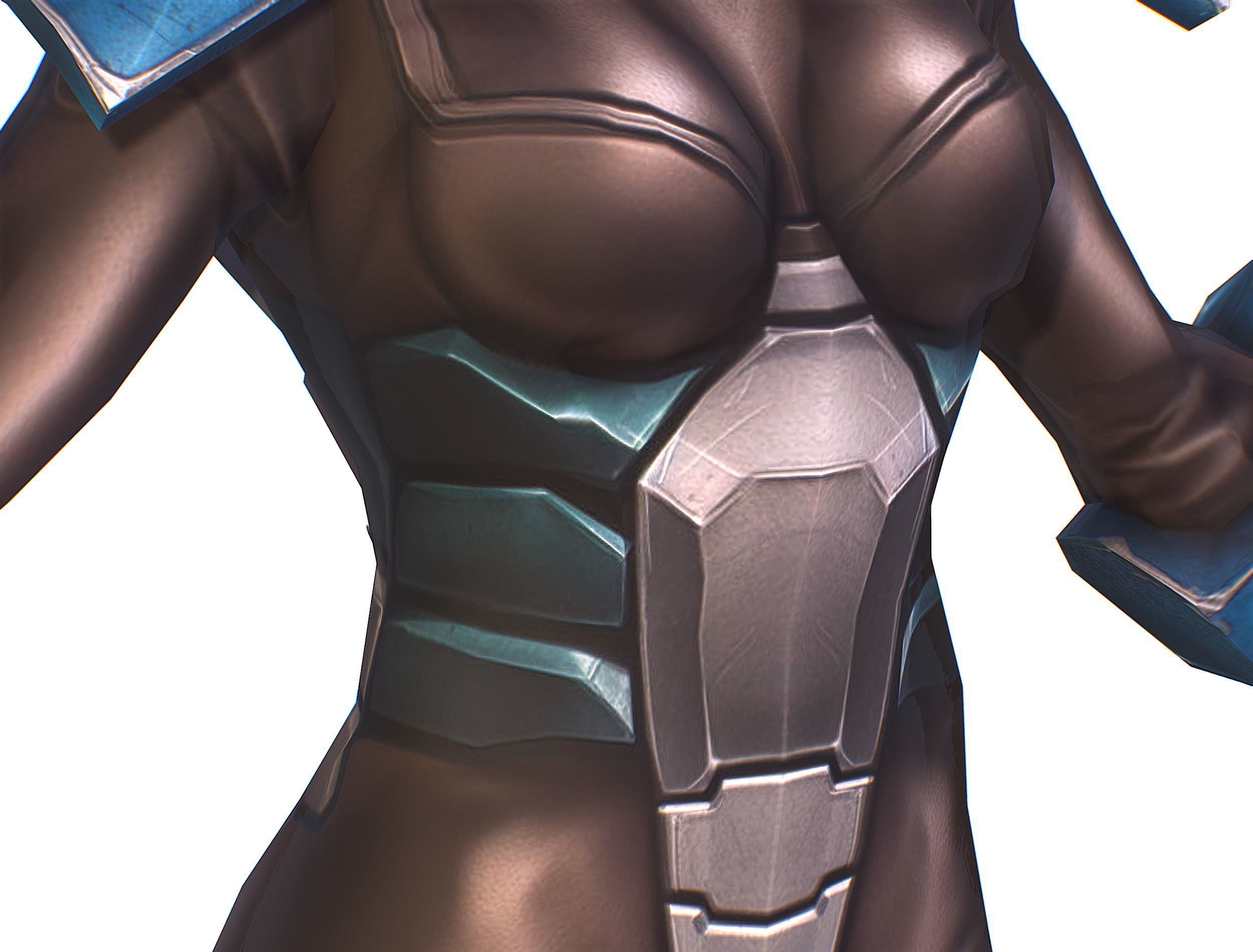 Cartoon Sci-Fi Cyborg Drone Trooper Soldier Low-poly 3D model_28