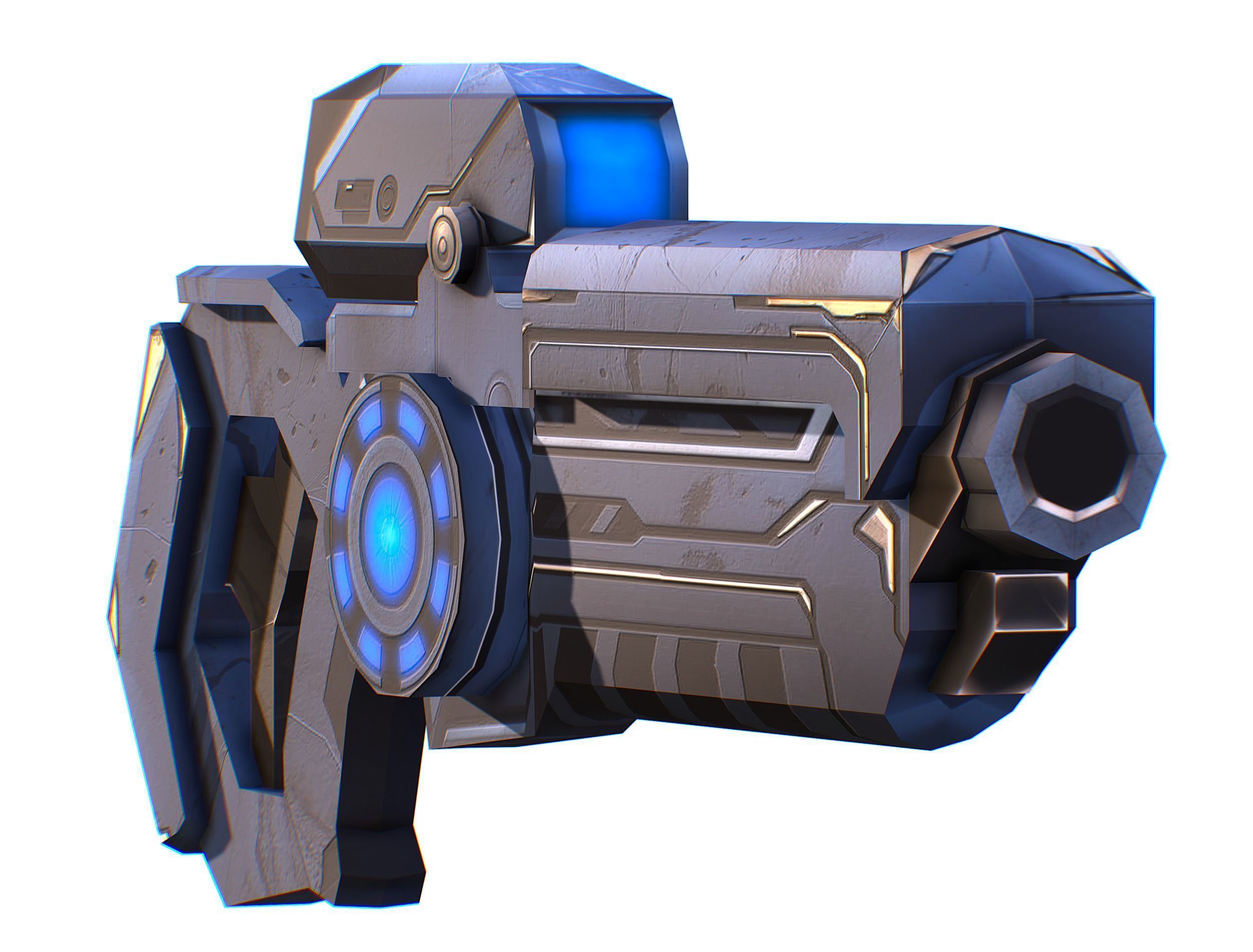 Cartoon Sci-Fi Cyborg Drone Trooper Soldier Low-poly 3D model_38