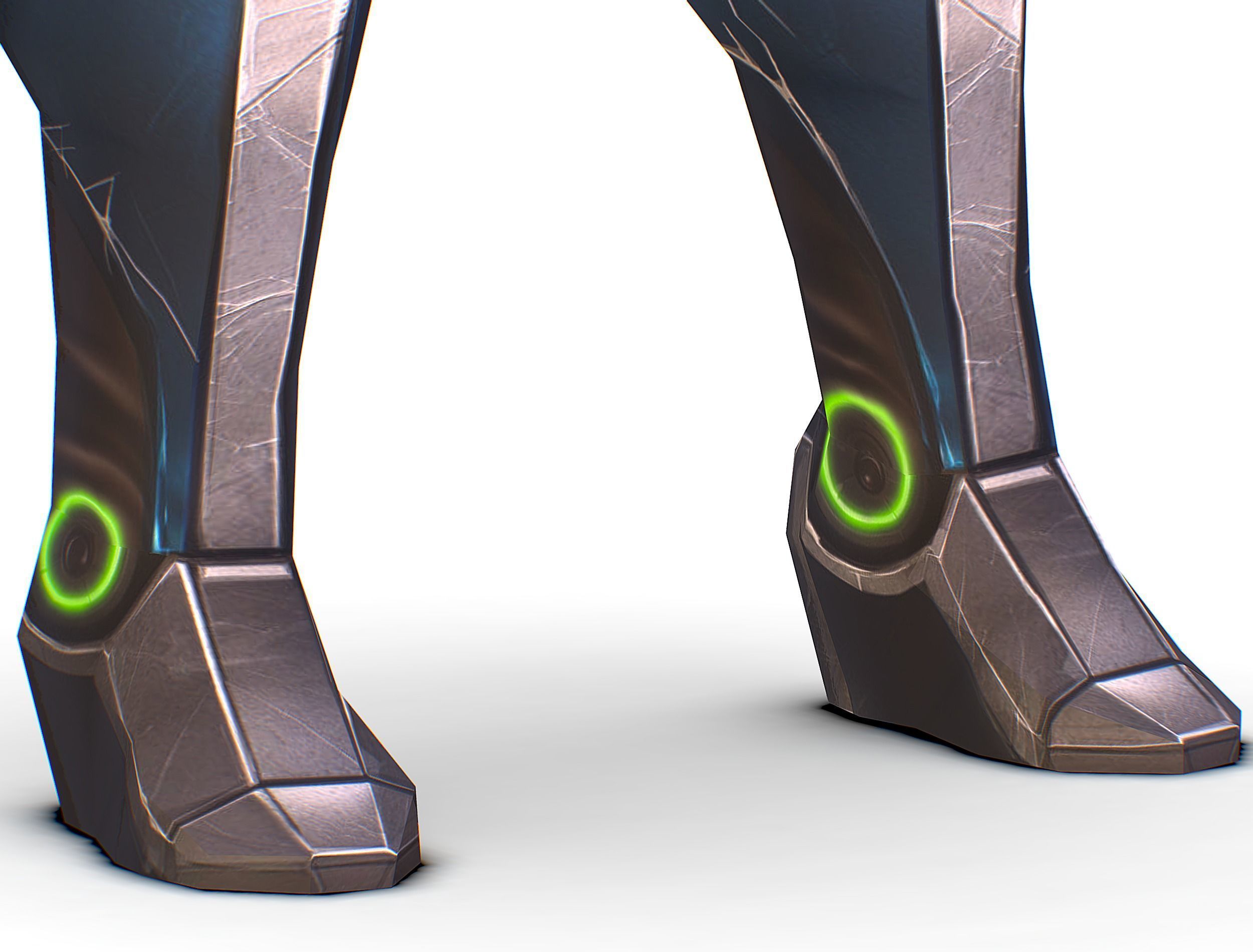 Cartoon Sci-Fi Cyborg Drone Trooper Soldier Low-poly 3D model_32