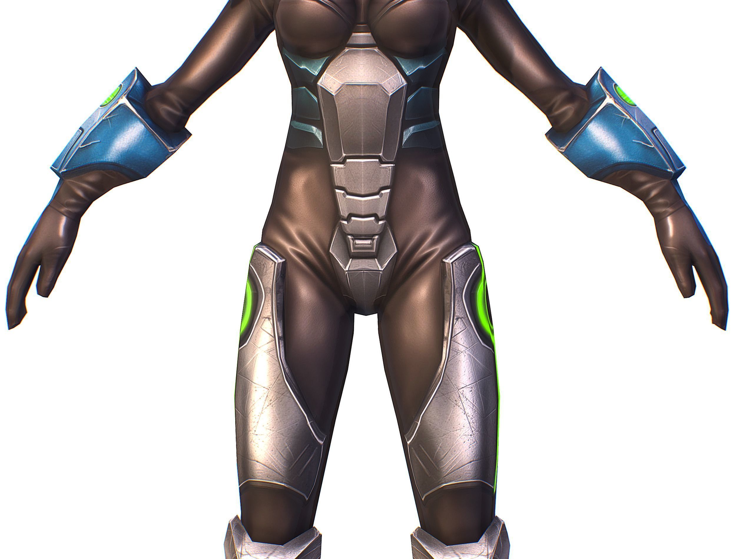 Cartoon Sci-Fi Cyborg Drone Trooper Soldier Low-poly 3D model_20