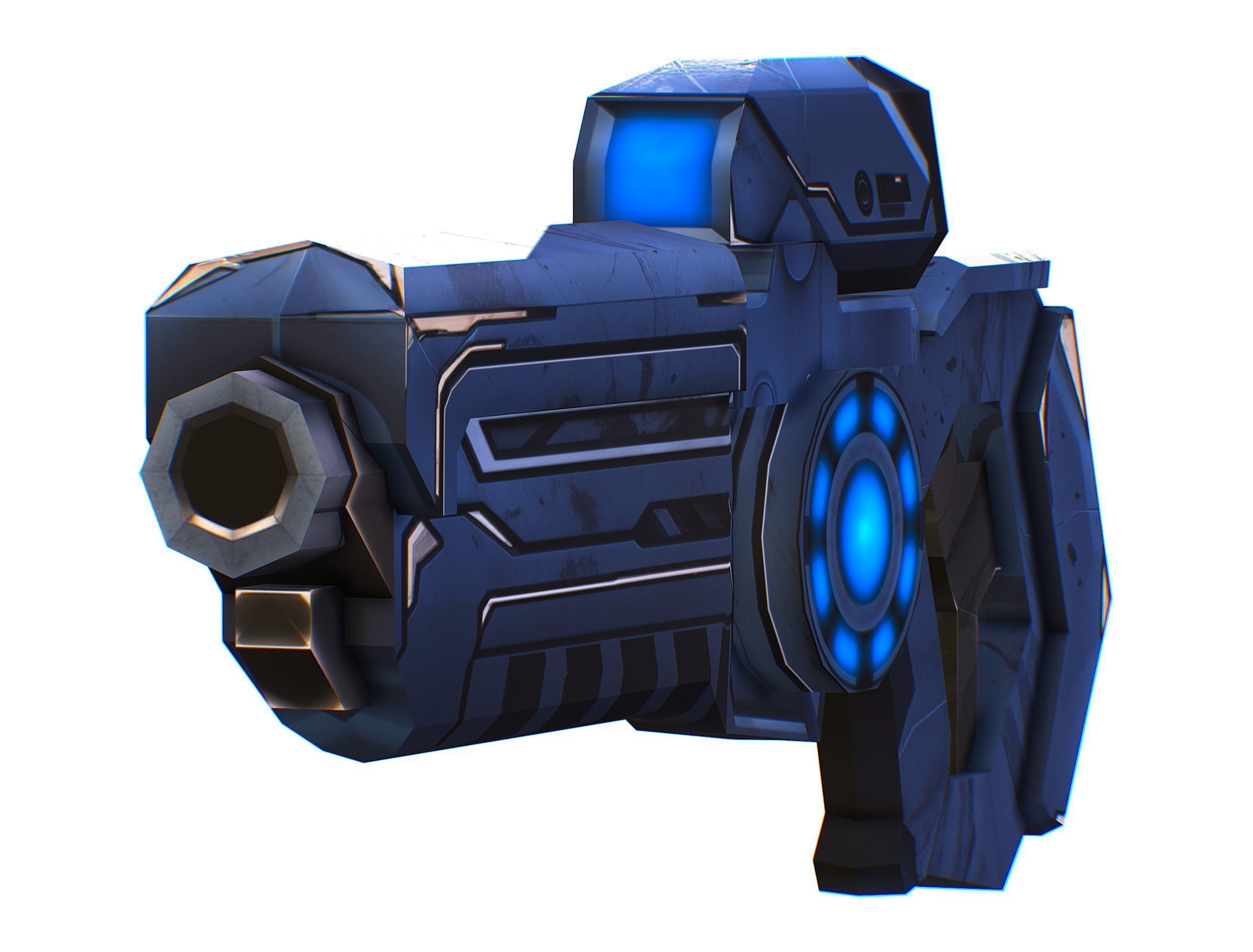 Cartoon Sci-Fi Cyborg Drone Trooper Soldier Low-poly 3D model_41