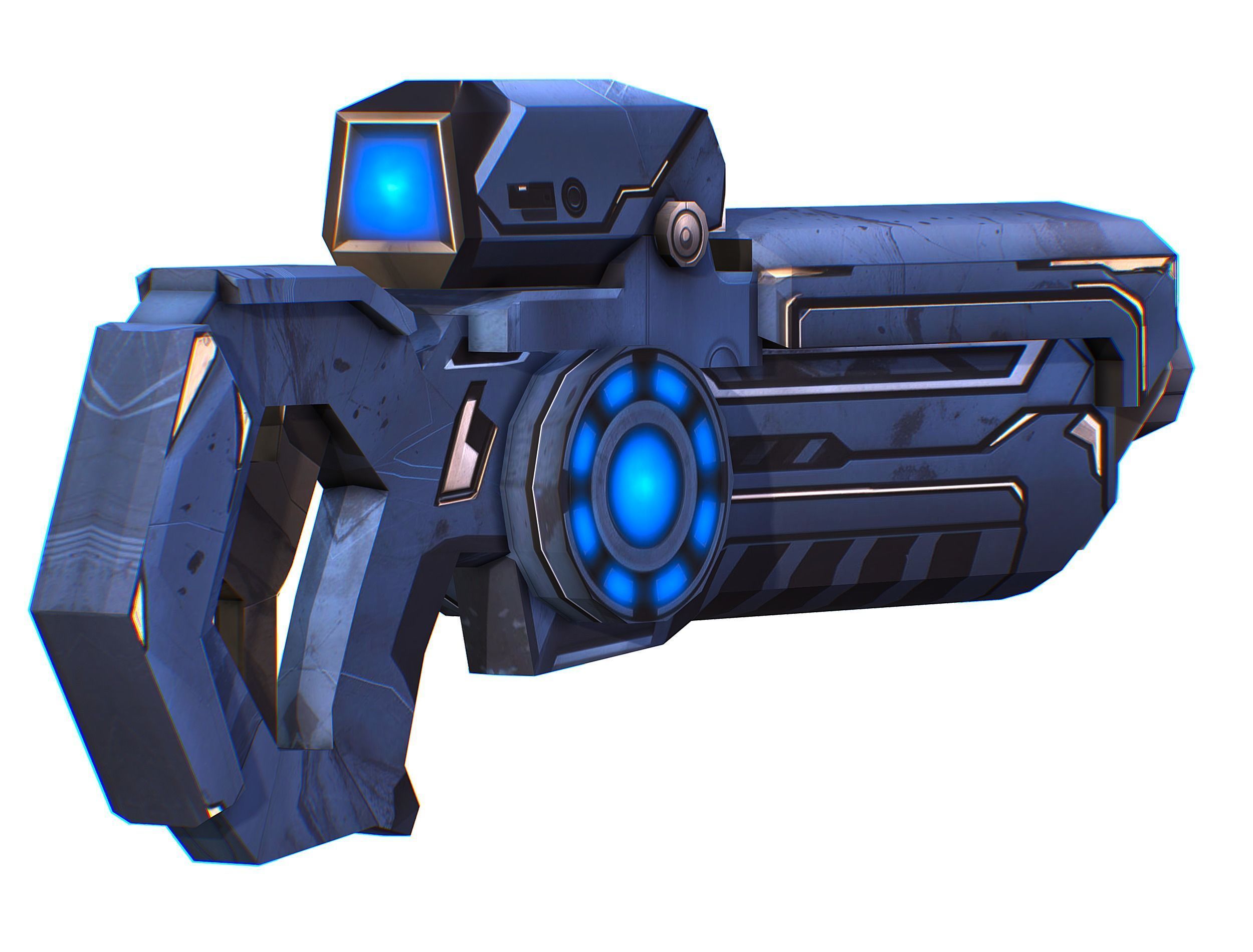 Cartoon Sci-Fi Cyborg Drone Trooper Soldier Low-poly 3D model_50