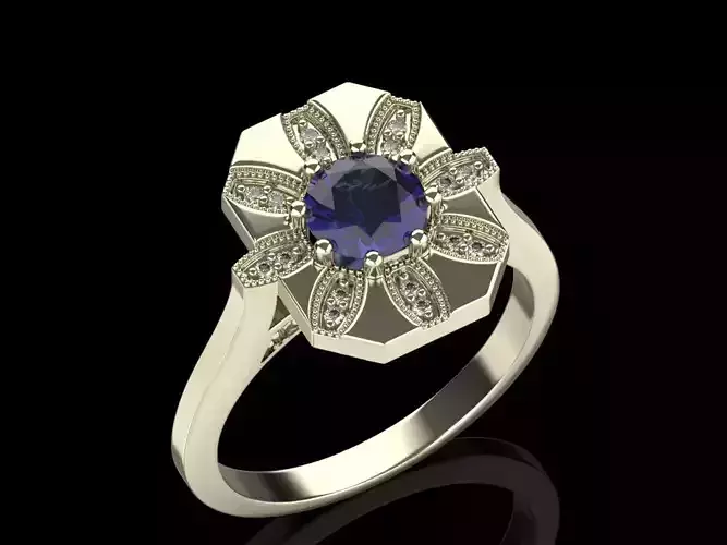 Halo ring 010 6mm center stone