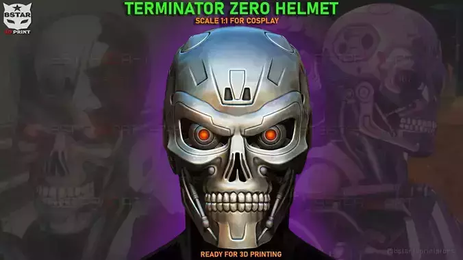 Ternimator Zero Skull Mask Cosplay - Anime Netflix Series 3D print model