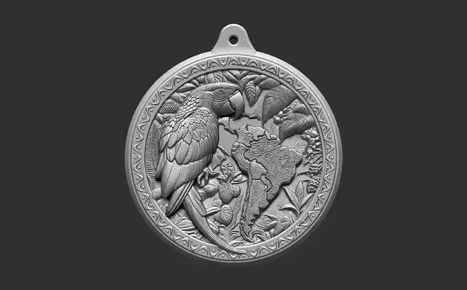 HM Parrot and Forest Keychain 012