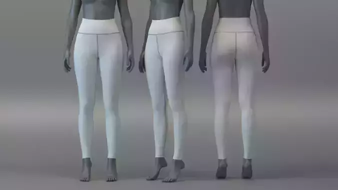 Basic Leggings with Crotch Gusset 3D model