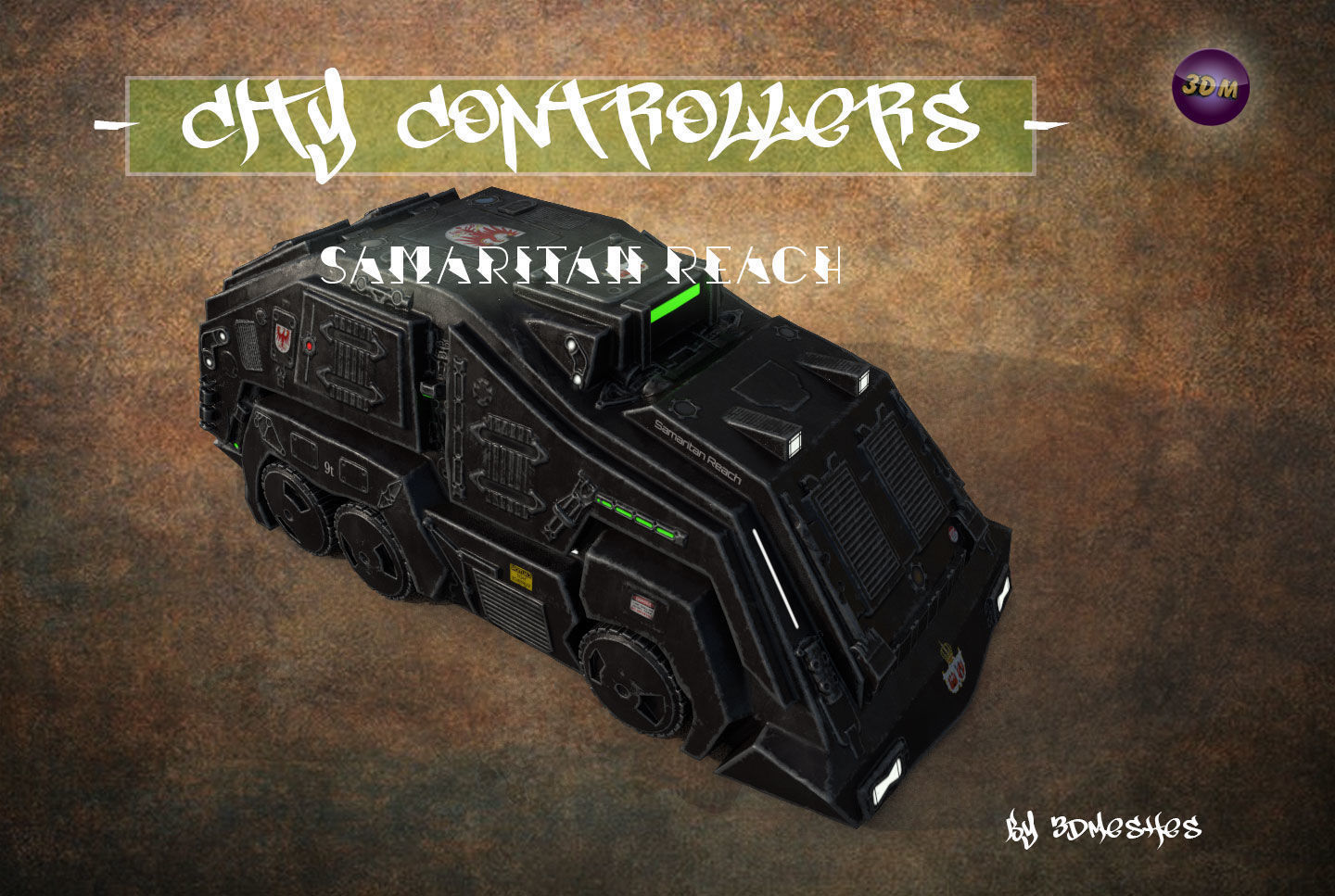 City Controllers - Samaritan Reach - PBR lowpoly Low-poly 3D model_3