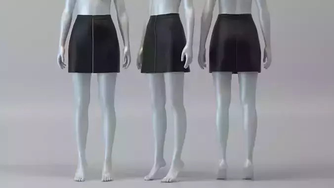 A-line Zip Mini Skirt